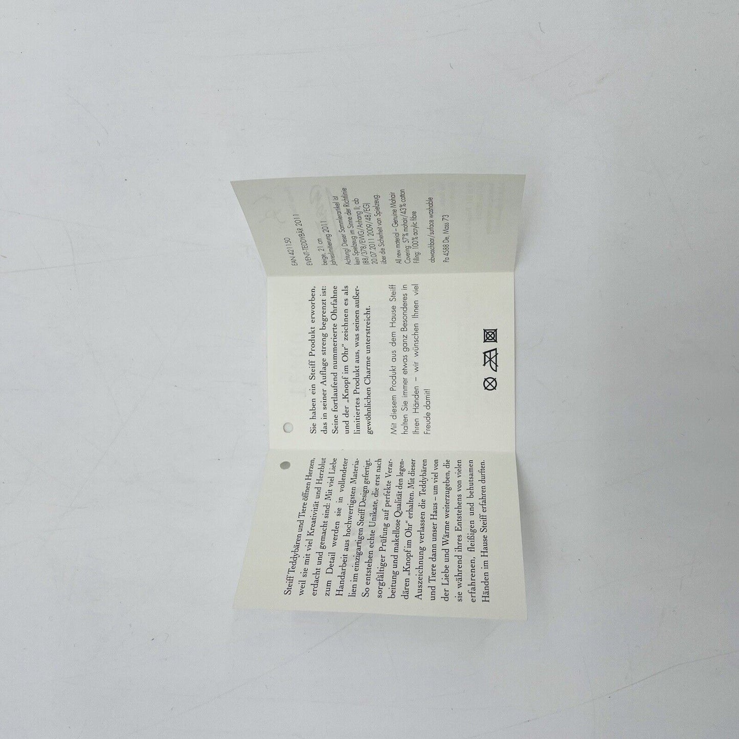 Steiff Event Teddybär 2011 Eve 421150 limitiert 2011 21cm Mohair