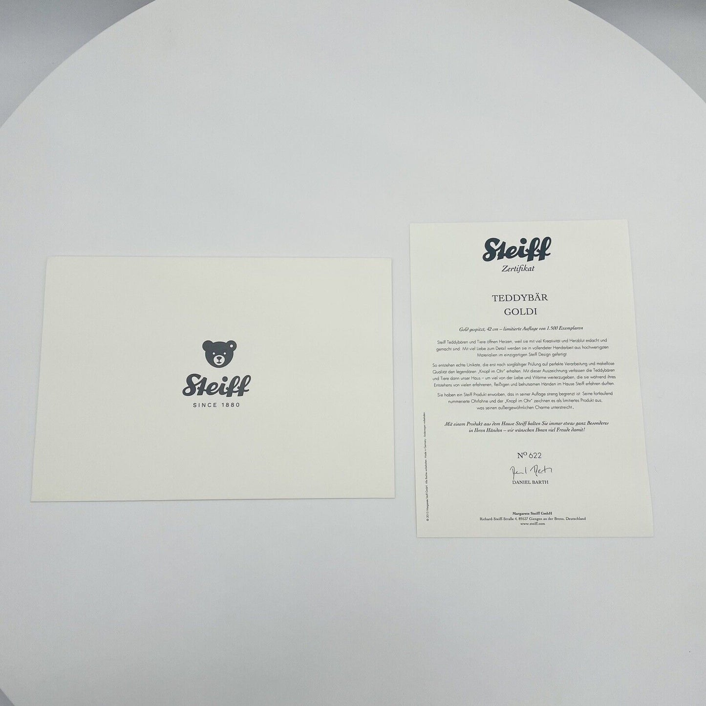 Steiff Teddybär Goldi Replica 021060 limitiert 1500 42cm Mohair