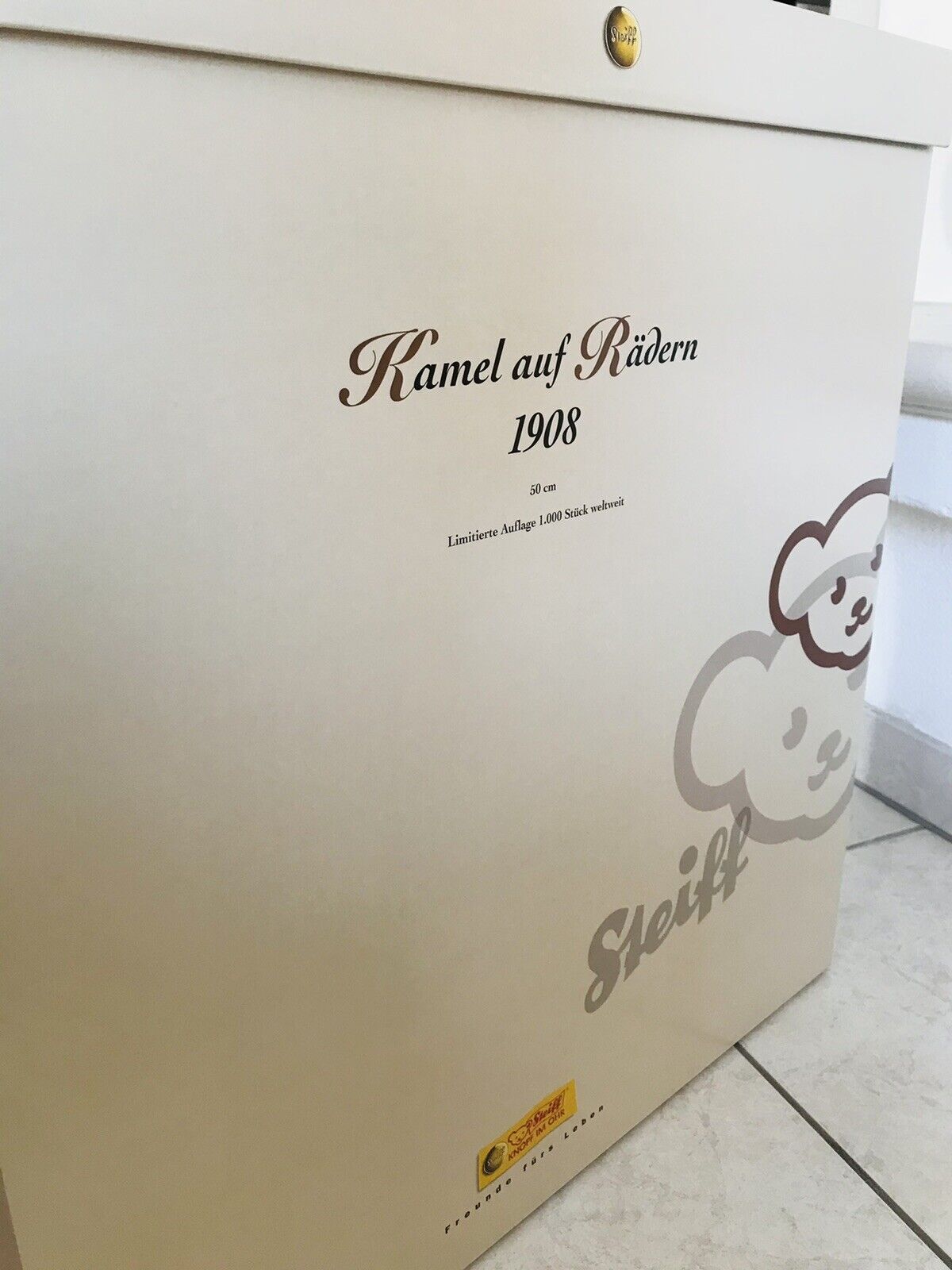 Steiff 400438 Kamel auf Rädern neuwertig Zertifikat und OVP, limit. auf 1000 St
