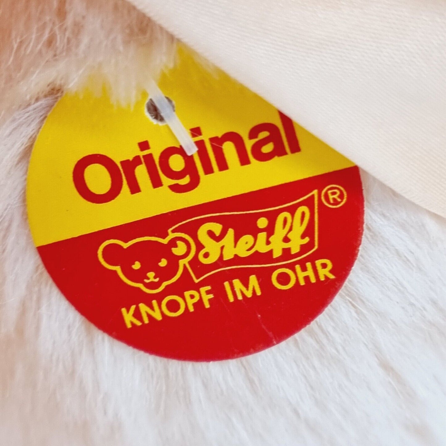 Steiff Teddybär Apricot 38 cm mit Halsband B-Ware mit blankem Knopf