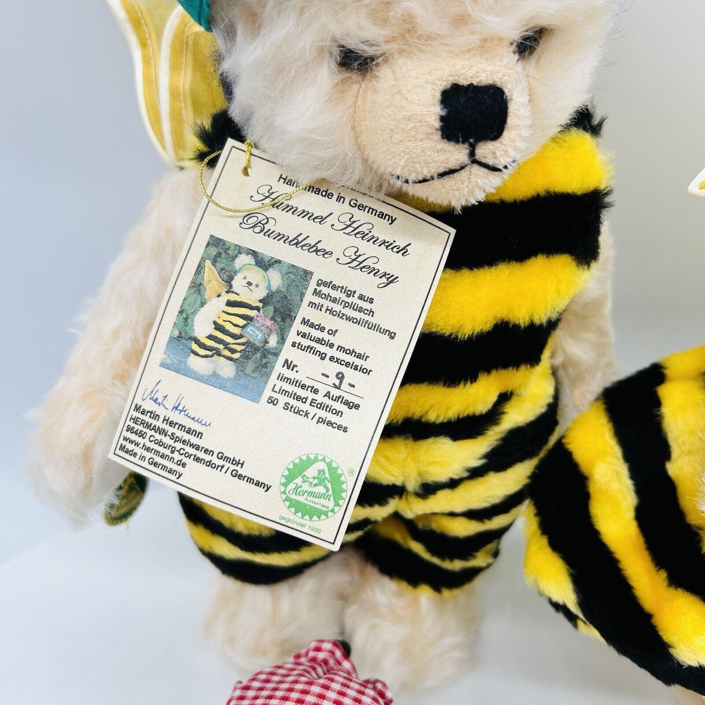 Set Hermann Coburg Bienenkönigin und Hummel Heinrich limitiert 50 32 cm Mohair