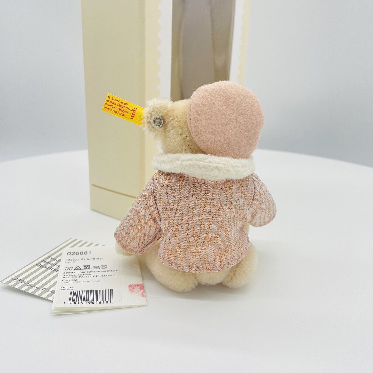 Steiff Great Escapes Teddybär Paris 026881 16cm Mohair