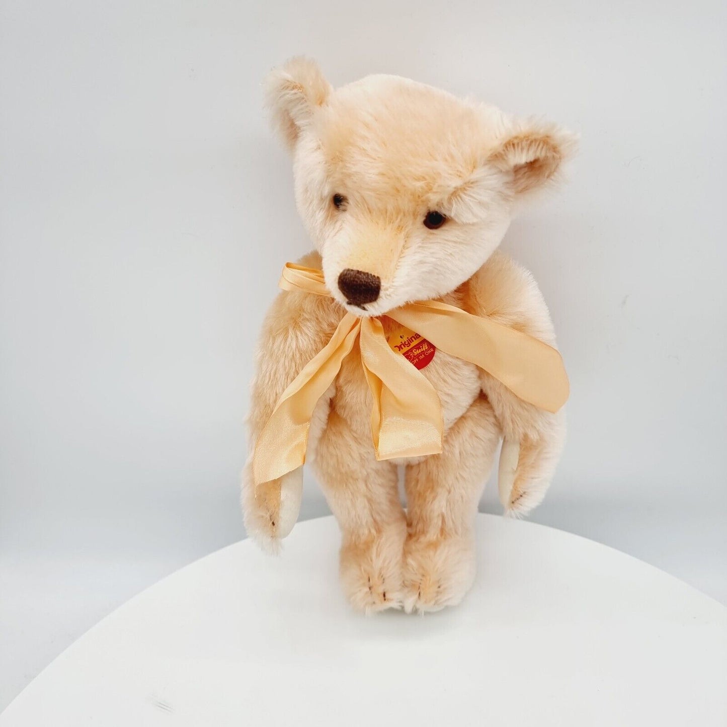 Steiff Teddybär Apricot 38 cm mit Halsband B-Ware mit blankem Knopf