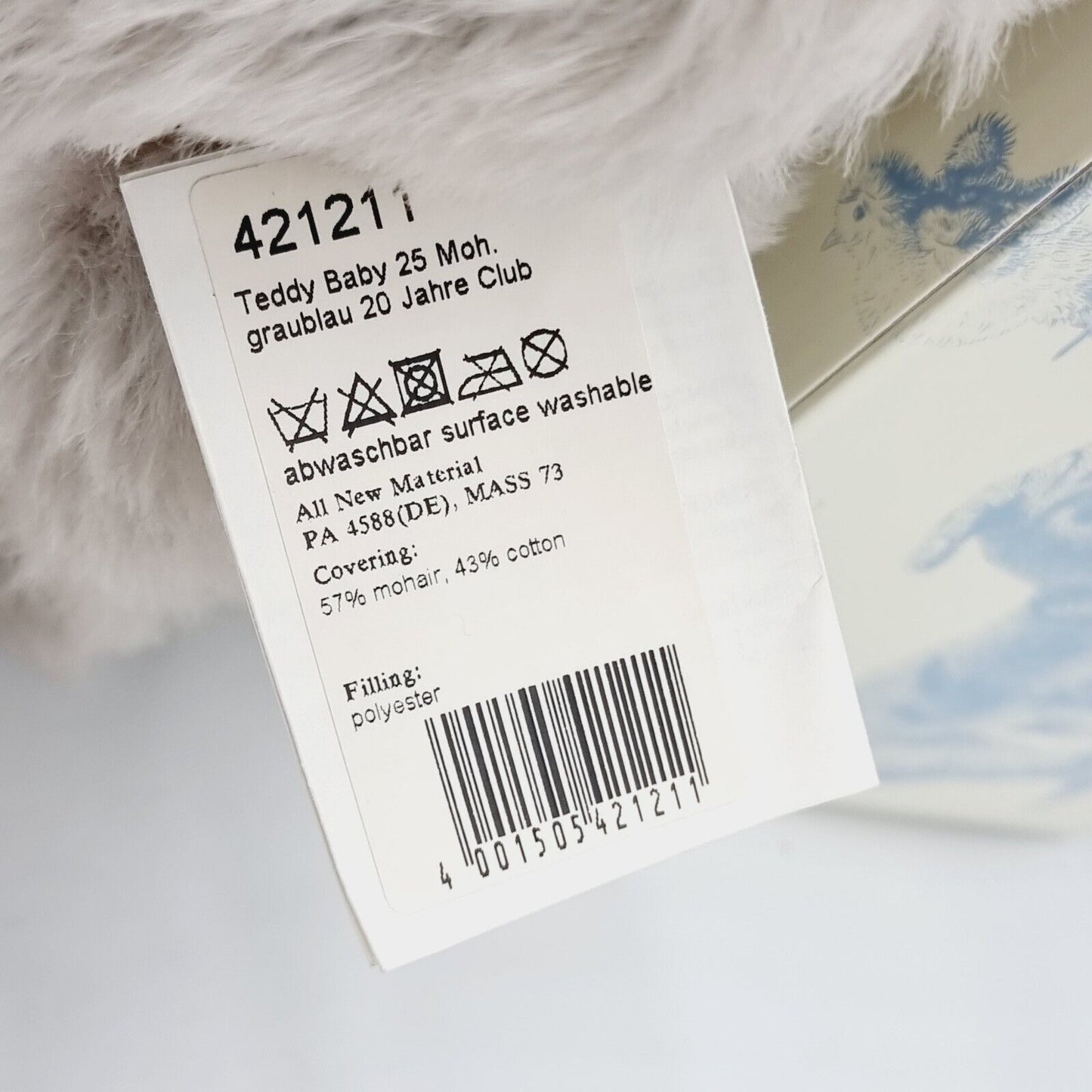 Steiff Tier 421211 Club Mitglied 20 Jahre Bär 25 cm limitierte Auflage Sammler