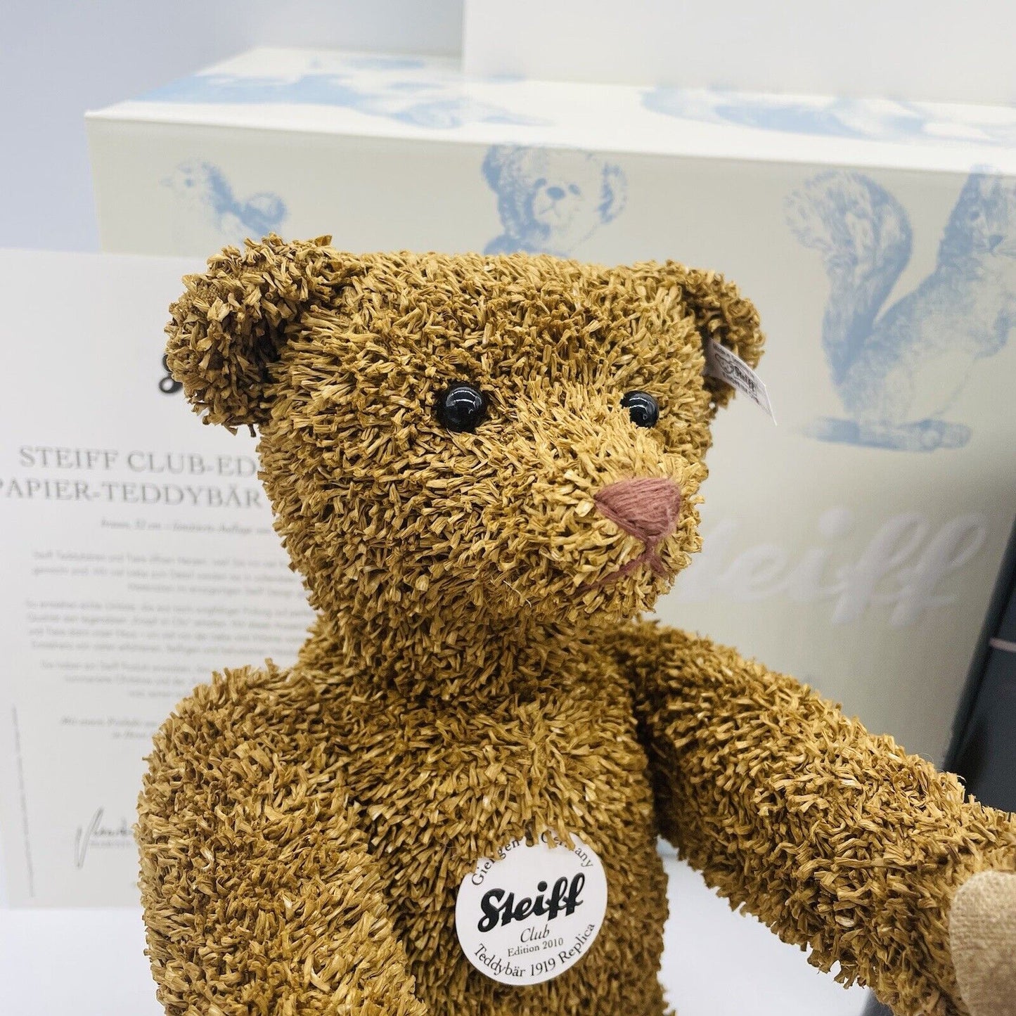 Steiff Club Edition 2010 Papierteddybär 1919 Replica 421099 limitiert 3000 32cm