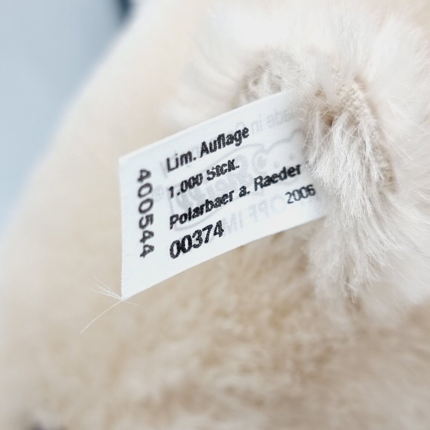 Steiff 400544 Polarbär auf Rädern limitiert 1000 aus 2006 Mohair 43 cm