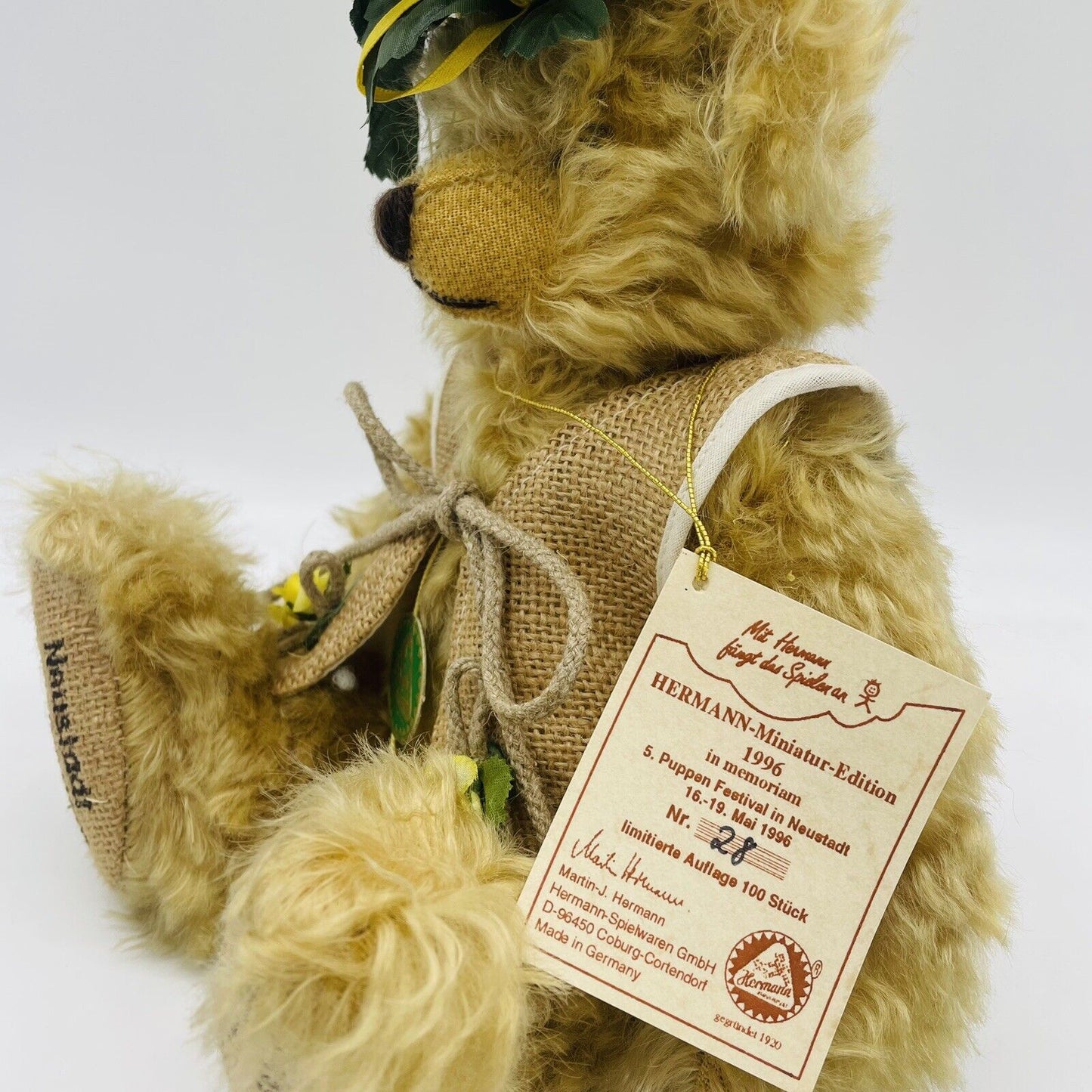 Hermann Coburg Festivalbär Miniatur 1997 5. Puppenfestival limitiert auf 100