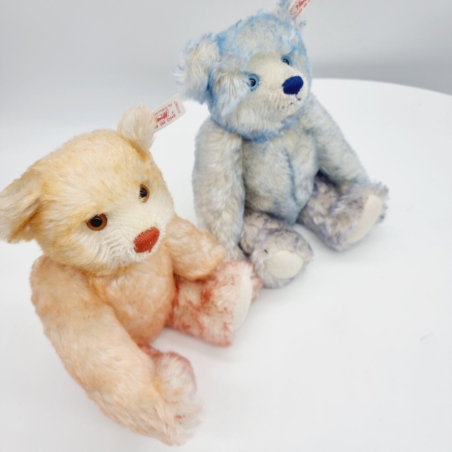 Steiff 670367 Teddybären Set Hello 2000 Good-Bye 1999 Mohair 22 cm