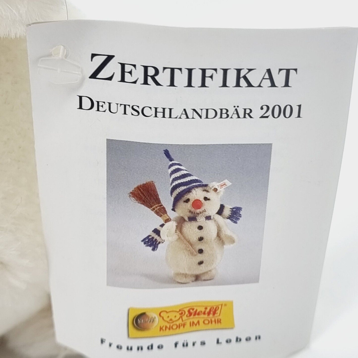Steiff Schneemann mit Besen 670695 limitiert auf 3000 Stück mit Strickschal