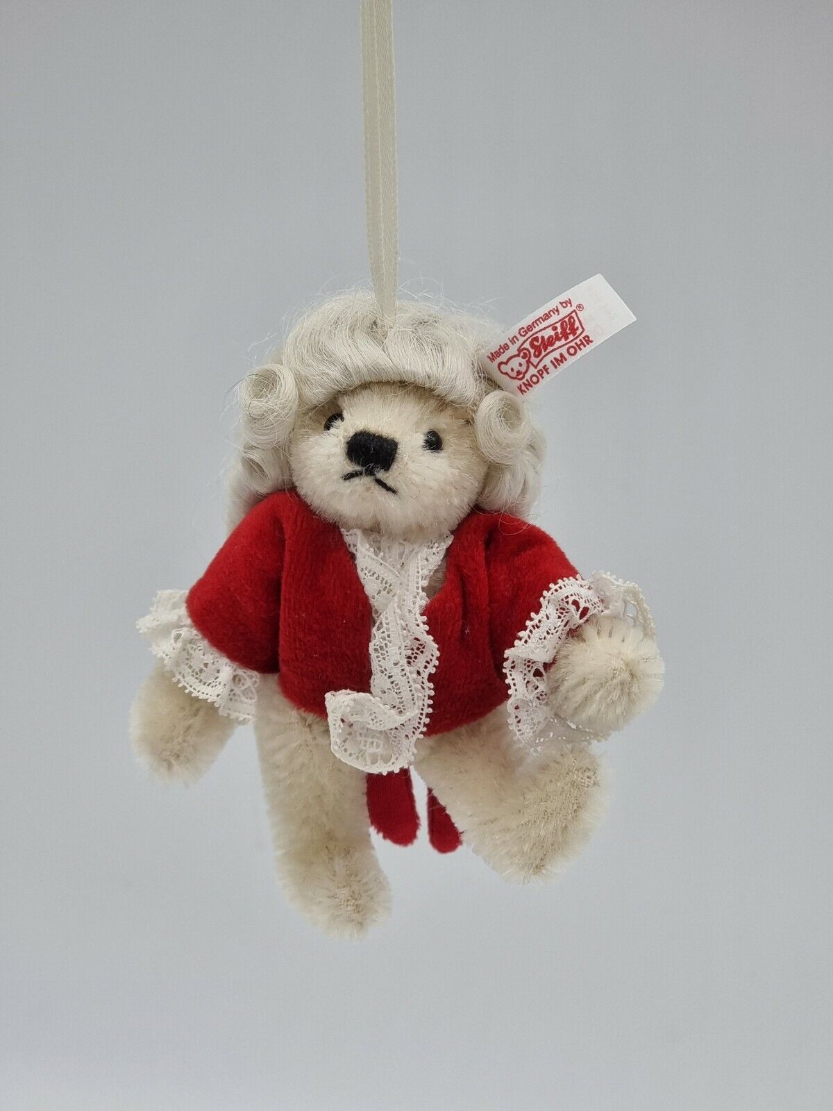 Steiff Teddybär Mozart Ornament 656392 9 cm Knopf Fahne limitiert auf 2006 Stk.