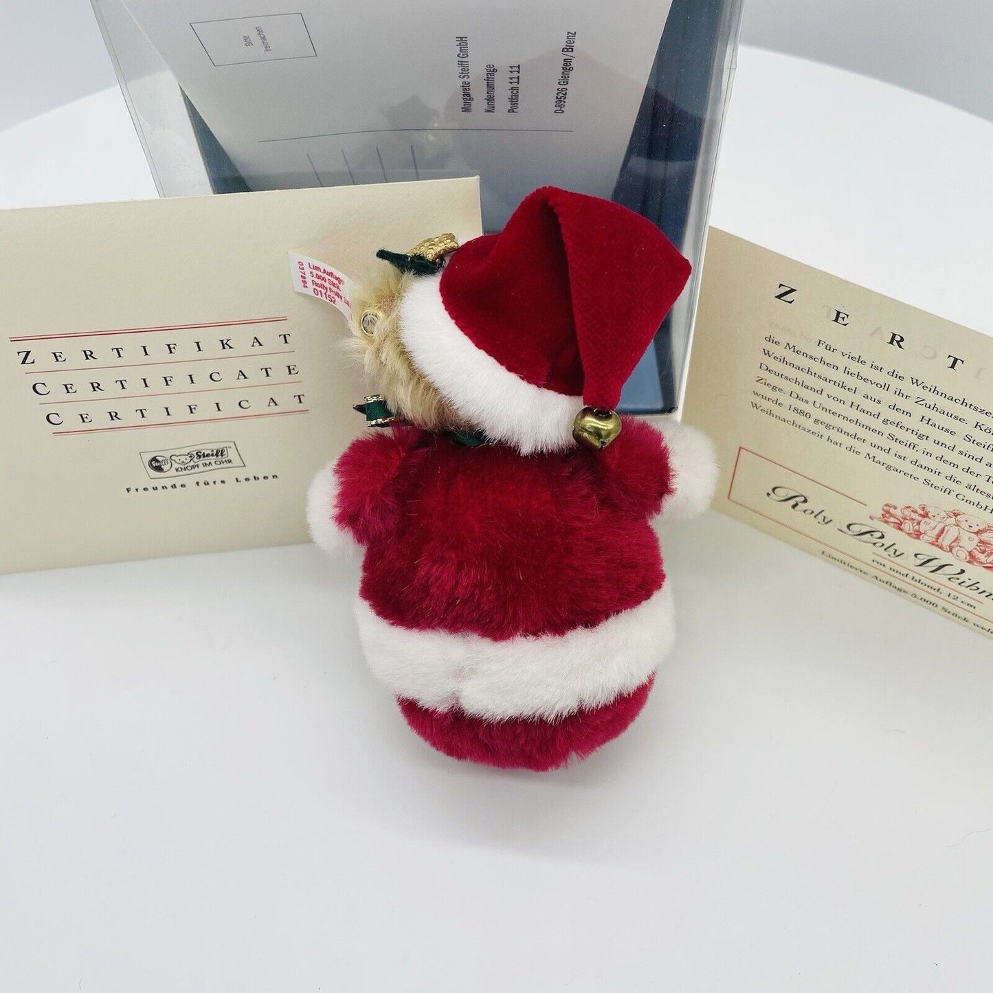 Steiff Weihnachtsmann Roly Poly Santa 037894 North America 12cm