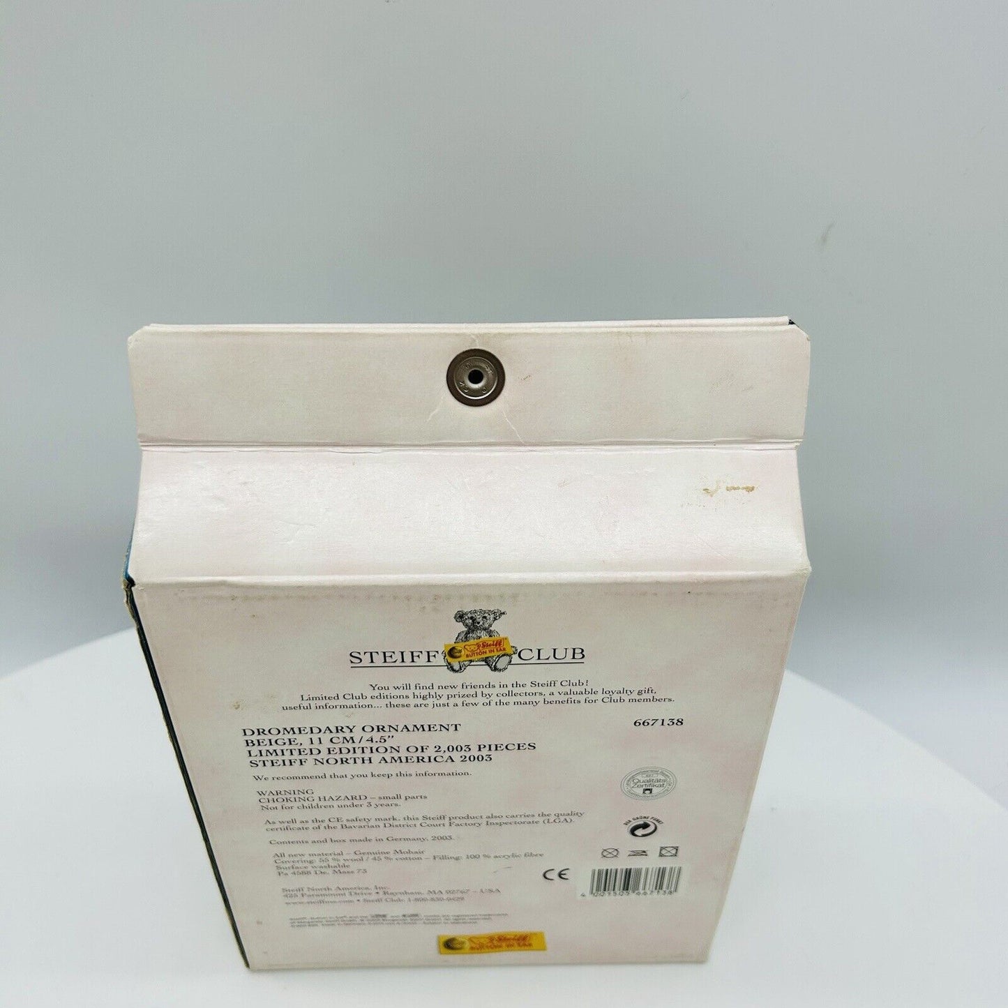 Steiff 667138 Dromedary Ornament North America limitiert 2003 11 cm Mohair