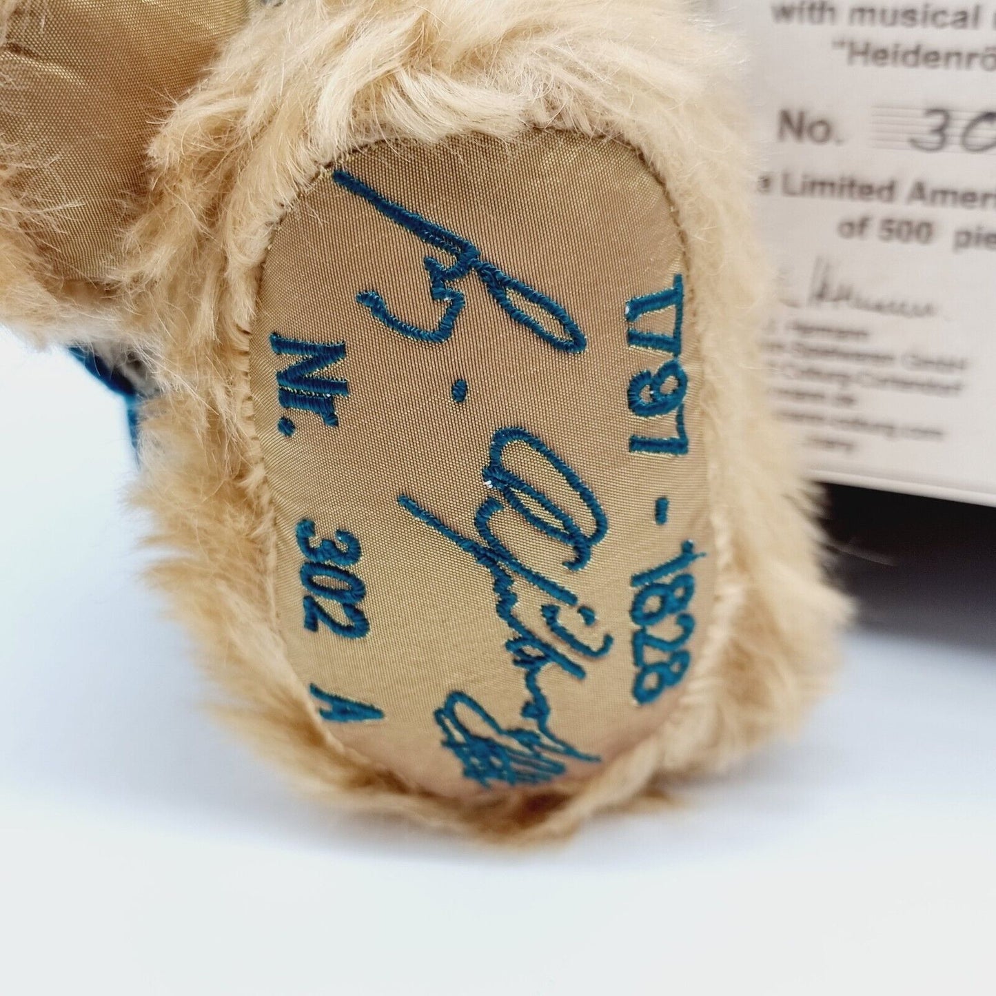 Hermann Coburg Teddybär Franz Schubert North America limitiert 500 40 cm Mohair
