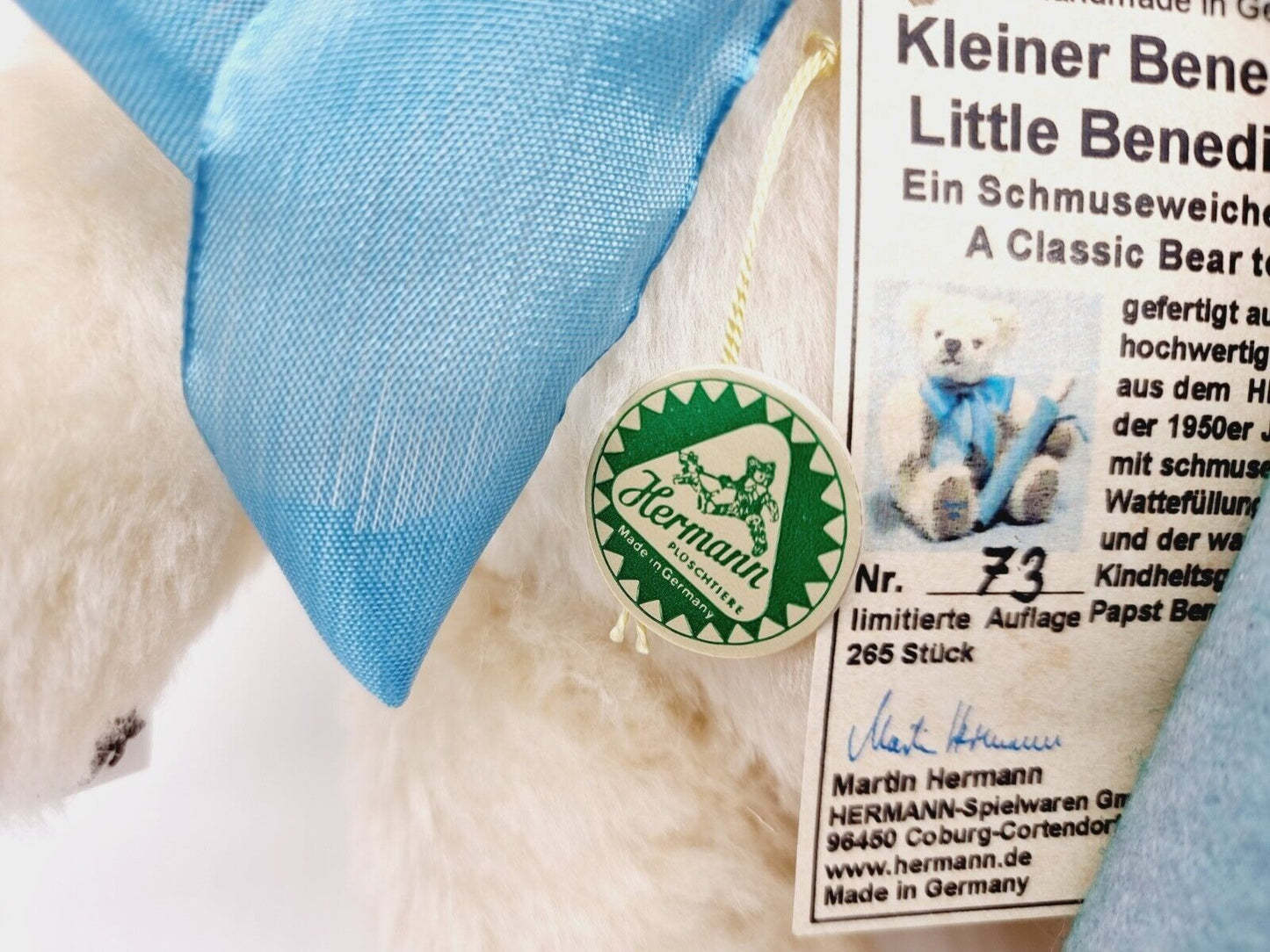 Hermann Coburg Teddybär Papst Benedikt 33cm Little Benedikt limitiert 265 Stück