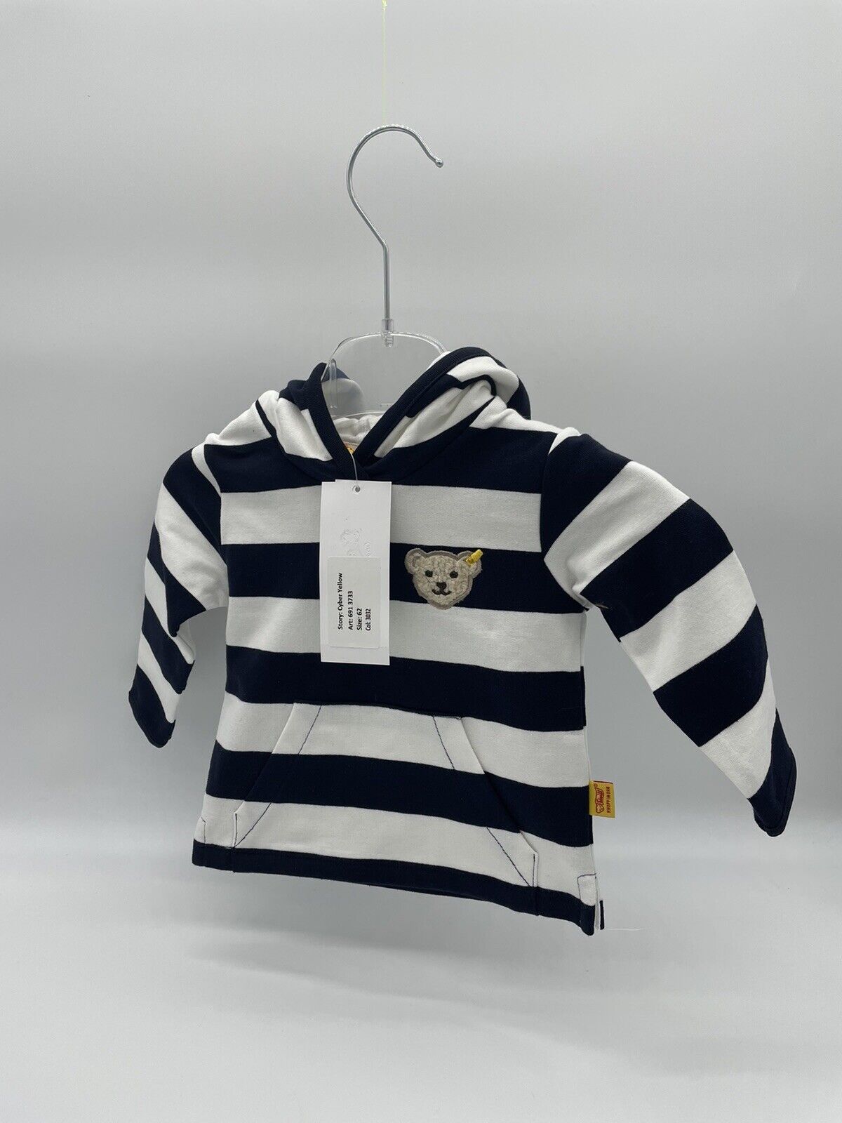 Steiff Kapuzensweatshirt langarm Pullover Pulli unisex Gr. 62 Teddybär