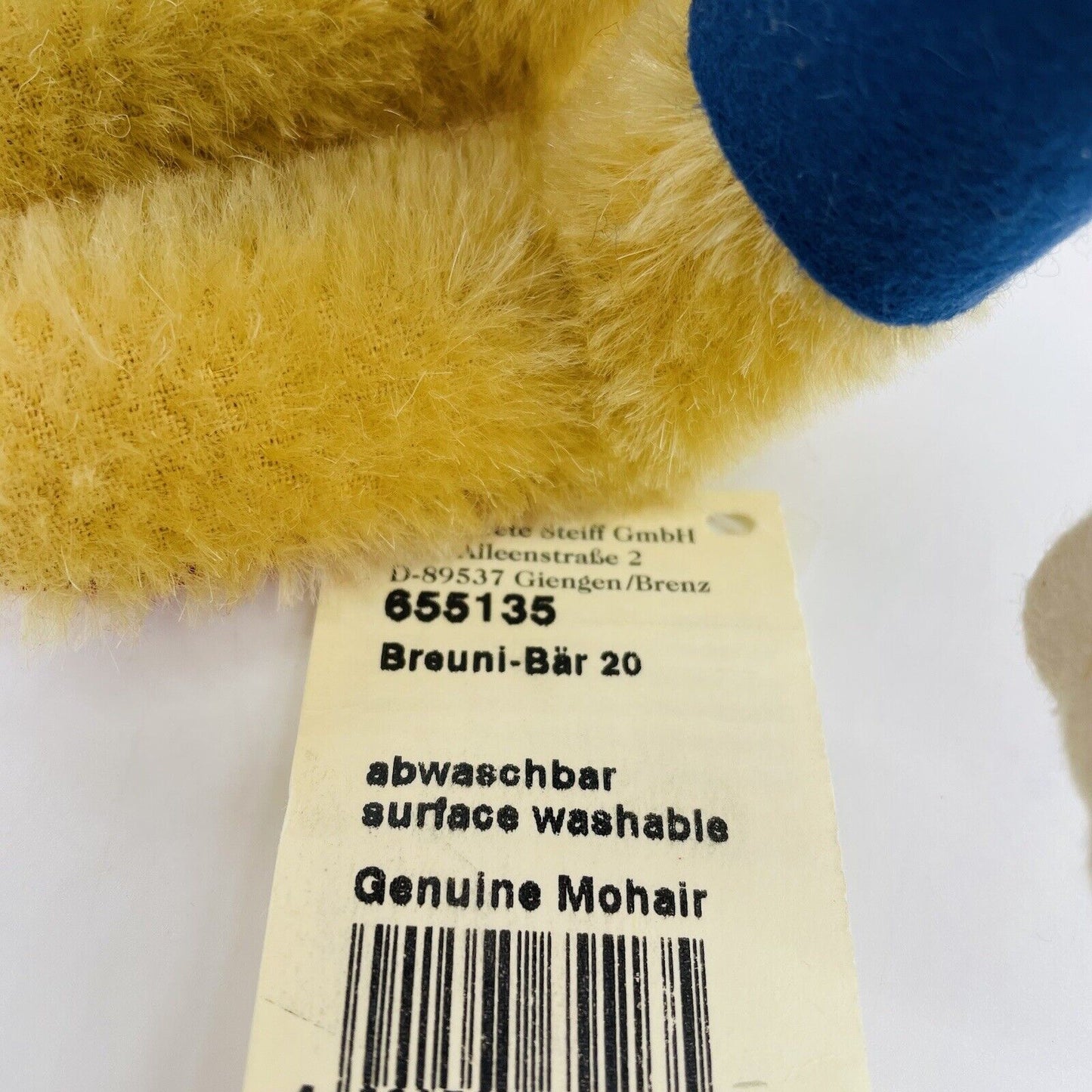 Steiff Teddybär Breuni-Bär 655135 Breuninger limitiert 1993 20cm