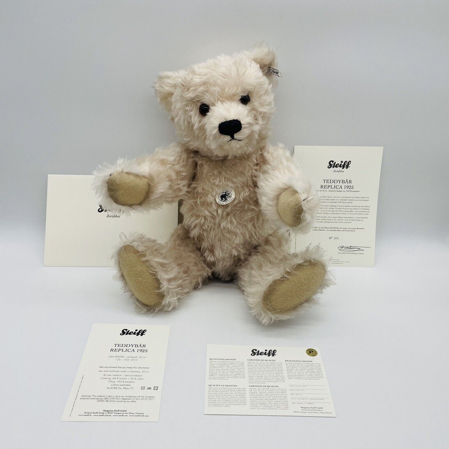 Steiff Teddybär Replica 1925 408786 limitiert 1925 aus 2010 50cm