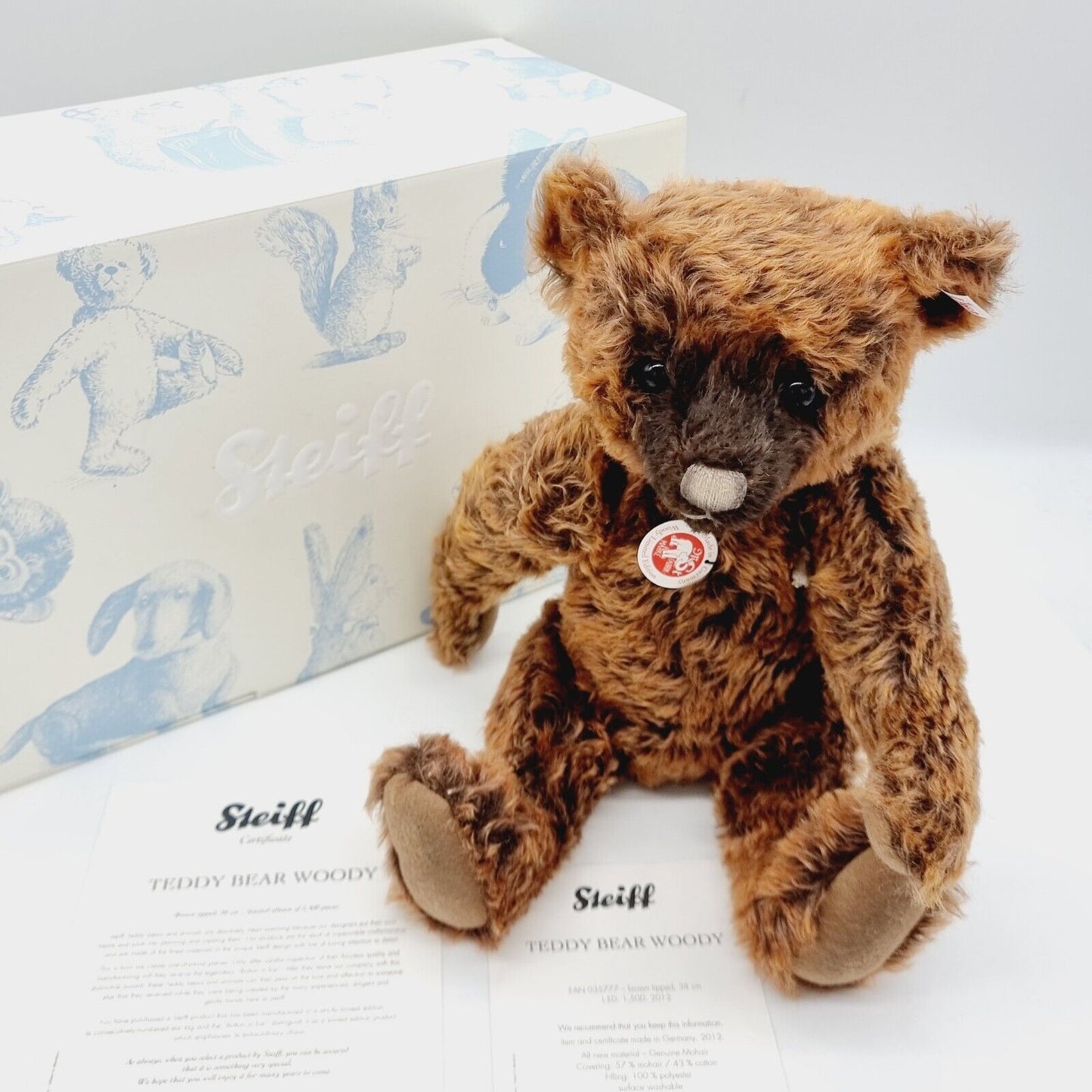 Steiff 035777 Teddybär Woody limitiert 1500 aus 2012 38cm Mohair