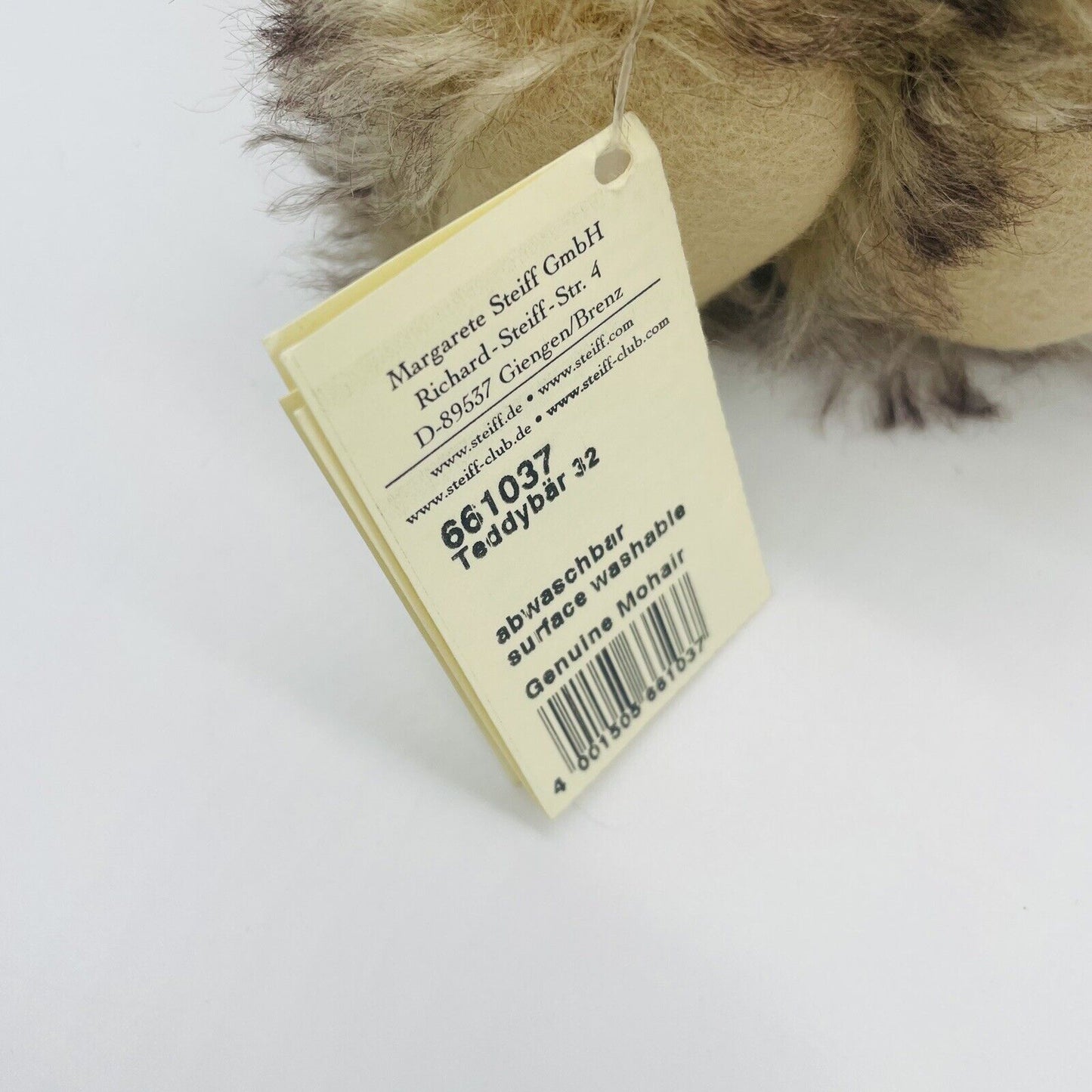 Steiff Peter Trachtenbär aus Überproduktion mit gelber Fahne 21cm