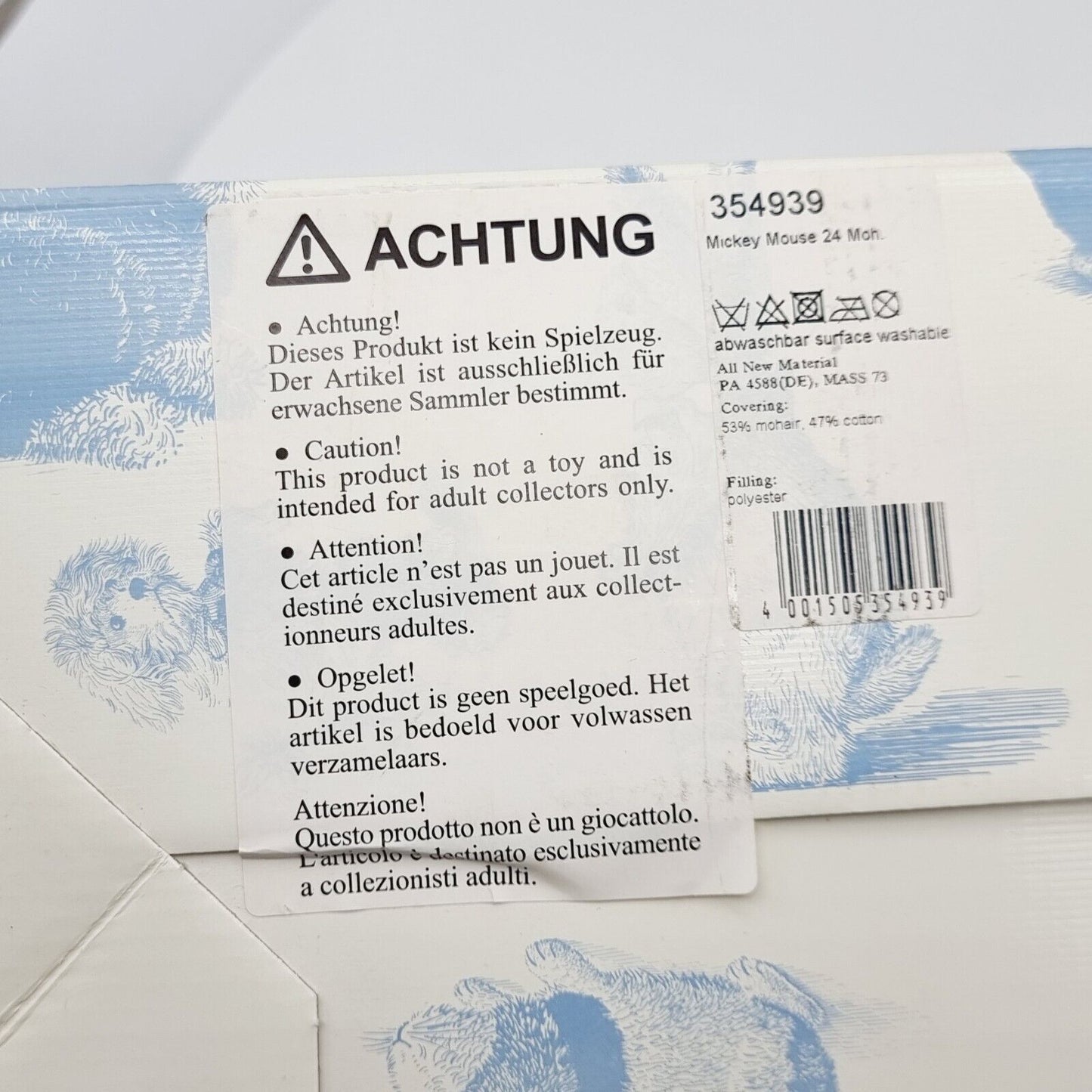 Steiff 354939 Mickey Mouse limitiert 2000 aus 2014 24 cm
