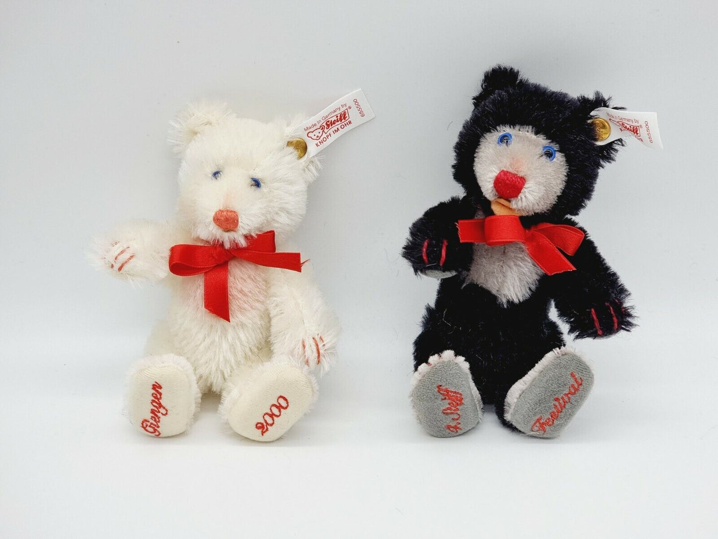 Nr. 00001 - Steiff Little Blackey & Whitey 16 & 14 cm 655500 4. Festival 2000