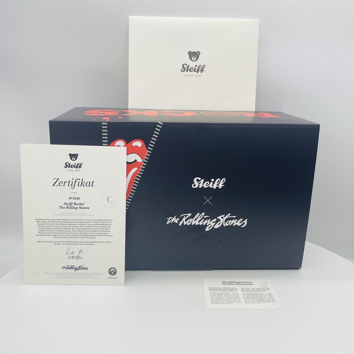 Steiff Teddybär Rocks! The Rolling Stones 355967 limitiert 3000 aus 2023 35cm