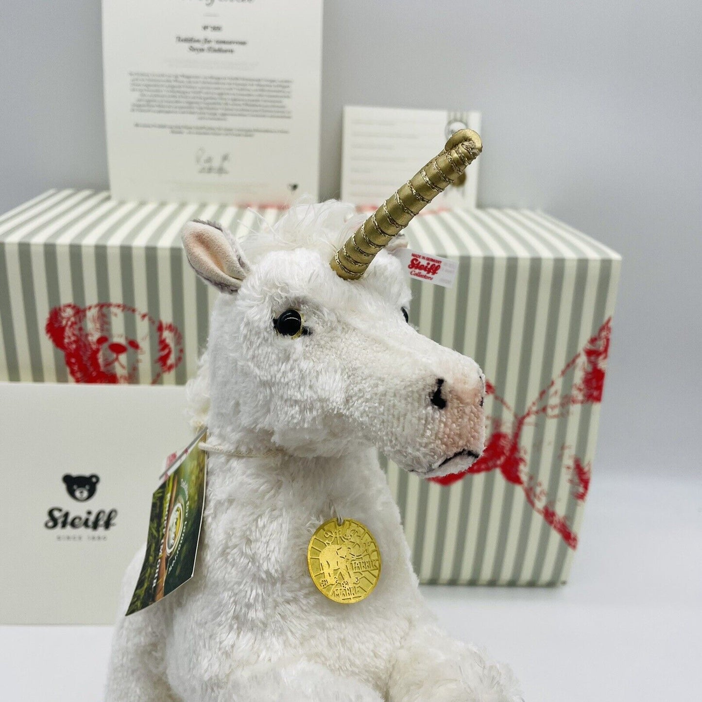 Steiff Teddies for tomorrow Soya Einhorn 007316, 30 cm limitiert 2020 Mohair