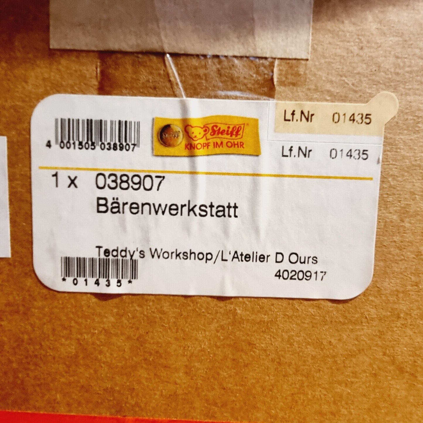 Steiff 038907 Teddybären Bärenwerkstatt limitiert 1902 Stück Schaukasten 2002