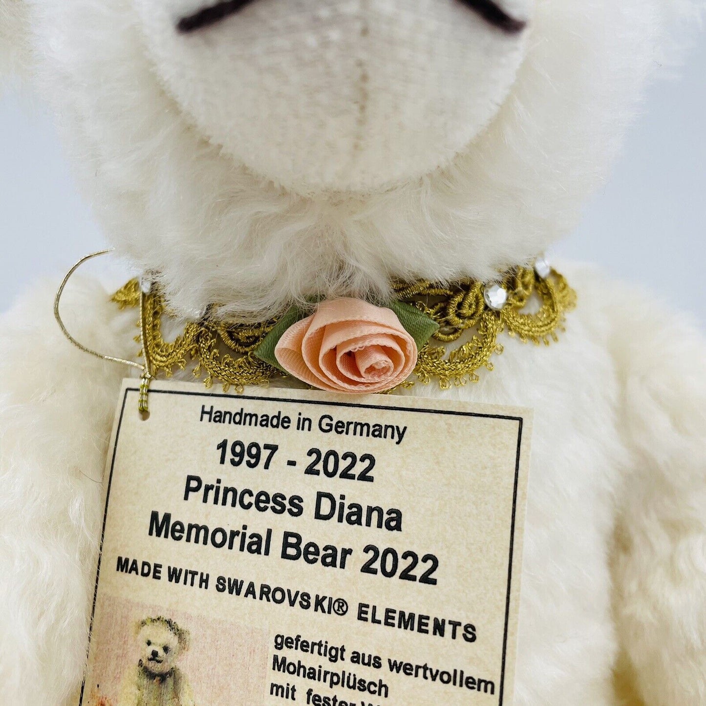 Hermann Coburg Teddybär Prinzessin Diana Memorial limitiert 25 aus 2022 34cm
