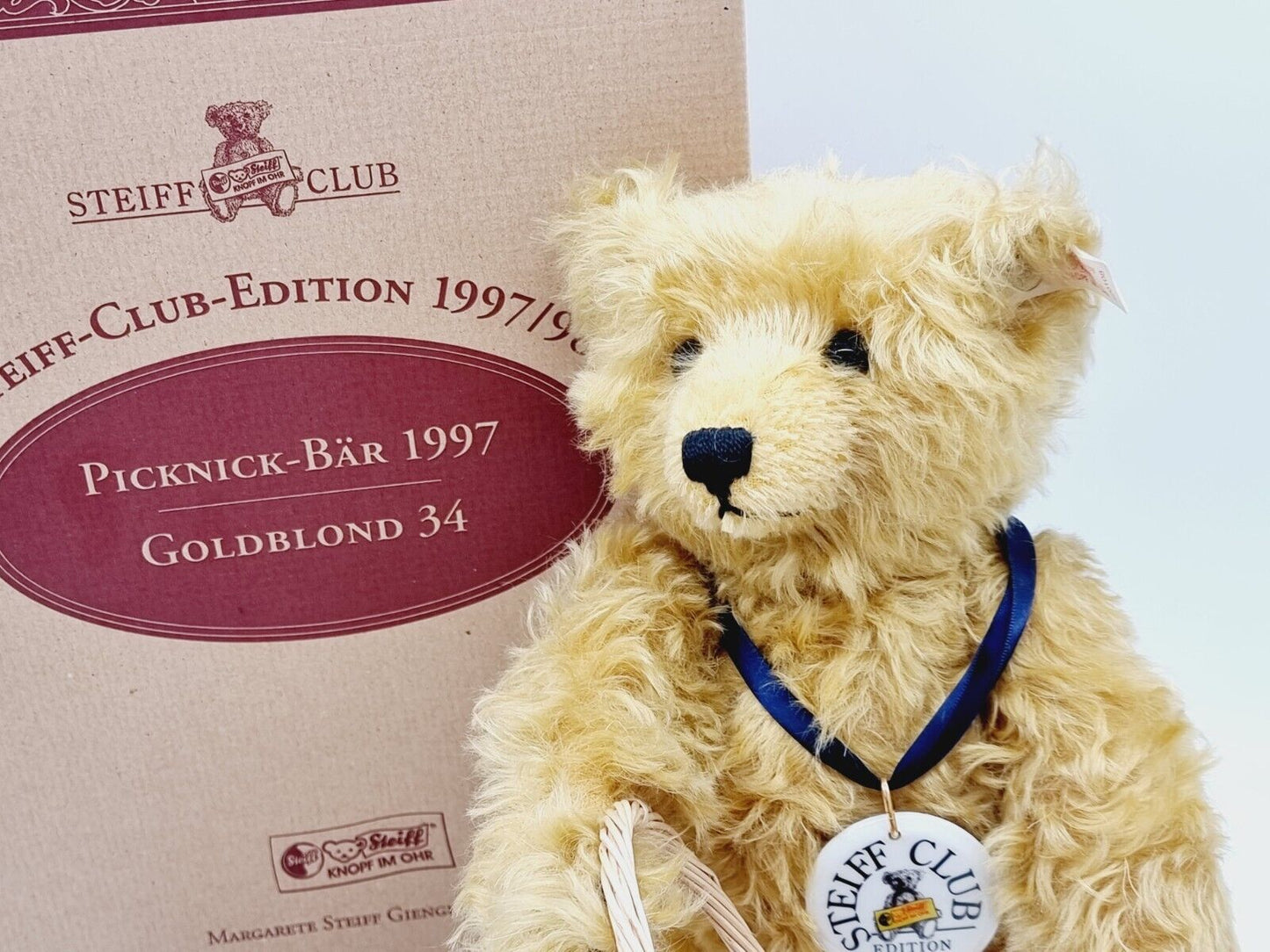 Steiff 420108 Picknick Bär 1997 Club Edition 1997/98 OVP 34 cm limitiert OVP
