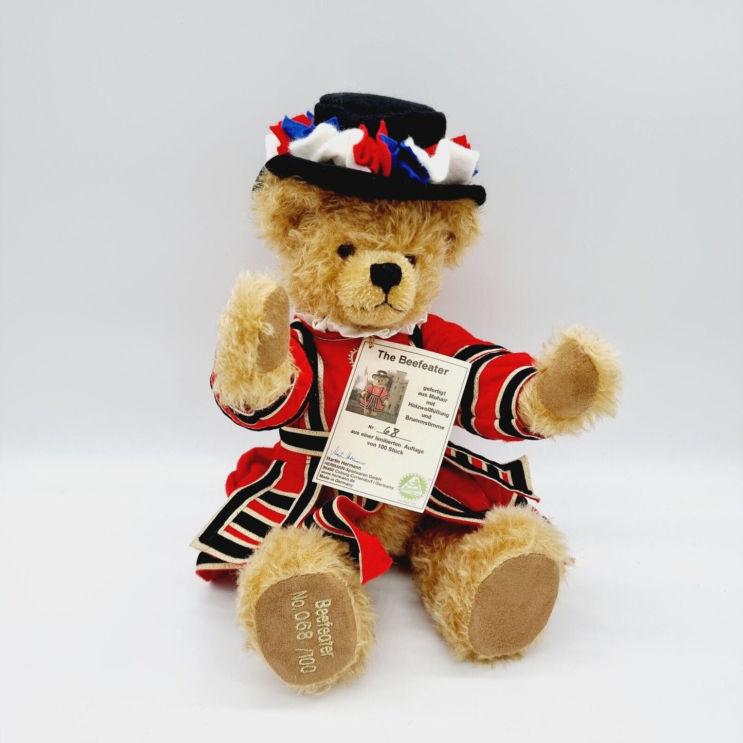 Hermann Coburg Teddybär Beefeater 34 cm The Royal Yeoman Warder limitiert 100