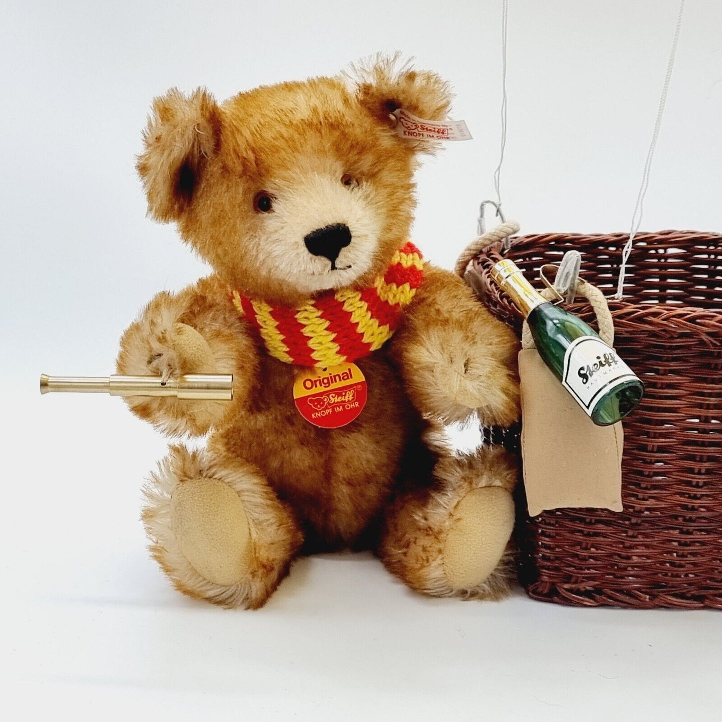 Steiff 670619 Ballonfahrer limitiert 2000 Stück mit Schal