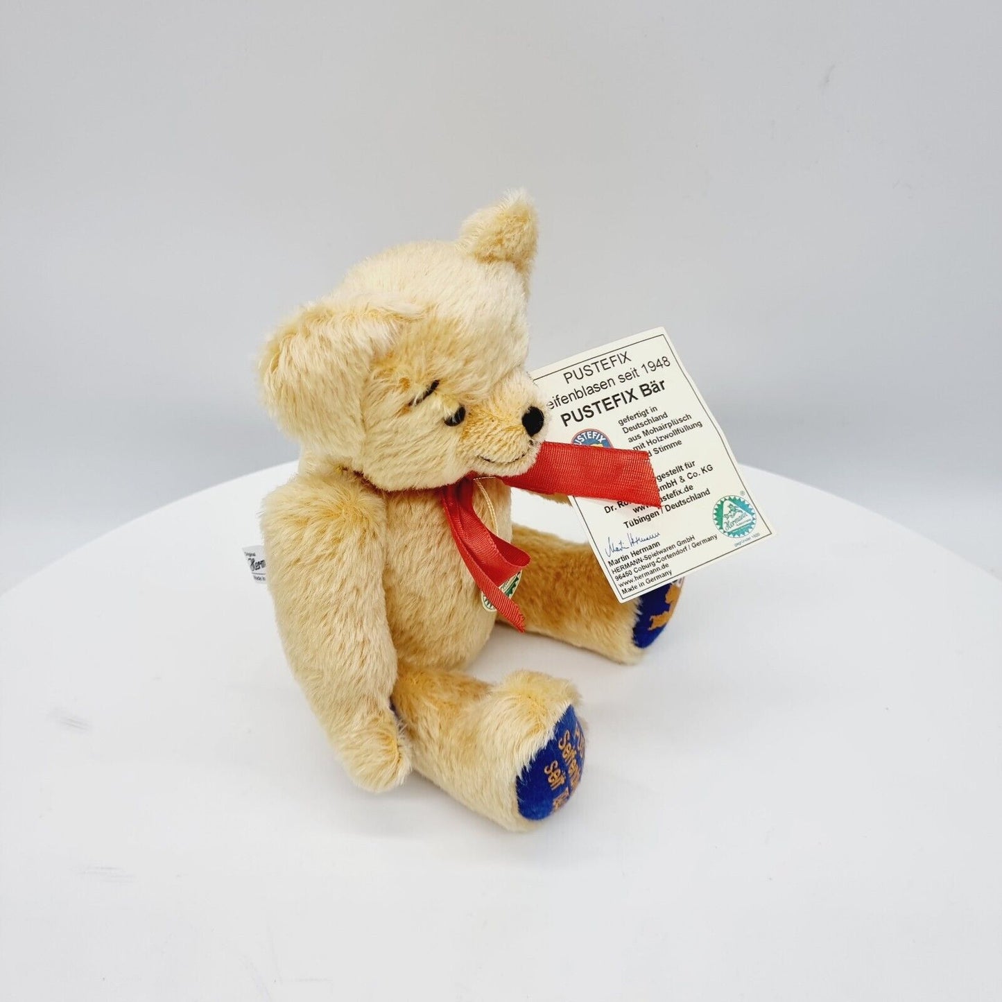 Hermann PUSTEFIX Seifenblasen Teddybär 28 cm seit 1948