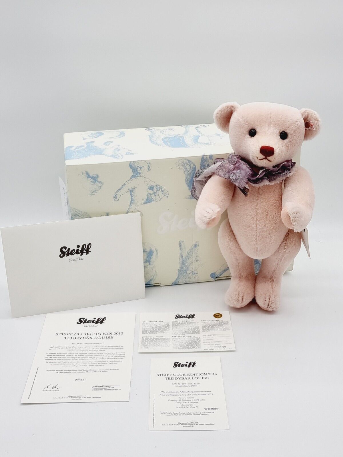 Steiff Collectors Teddybär Louise 421259 Club Edition 2013 rosa limitiert