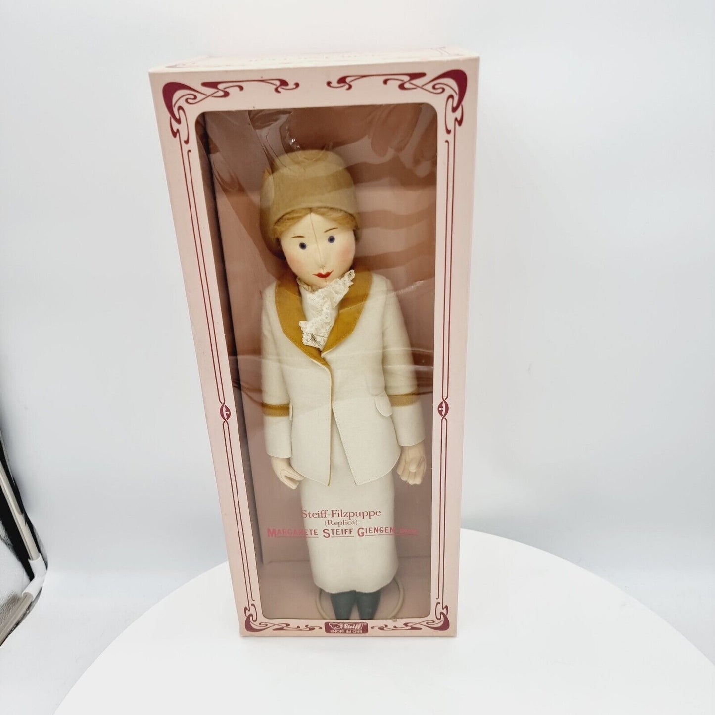 Steiff 9100/45 Filzpuppe Tennisdame Betty Replica 1913 limitiert 3000 aus 1986