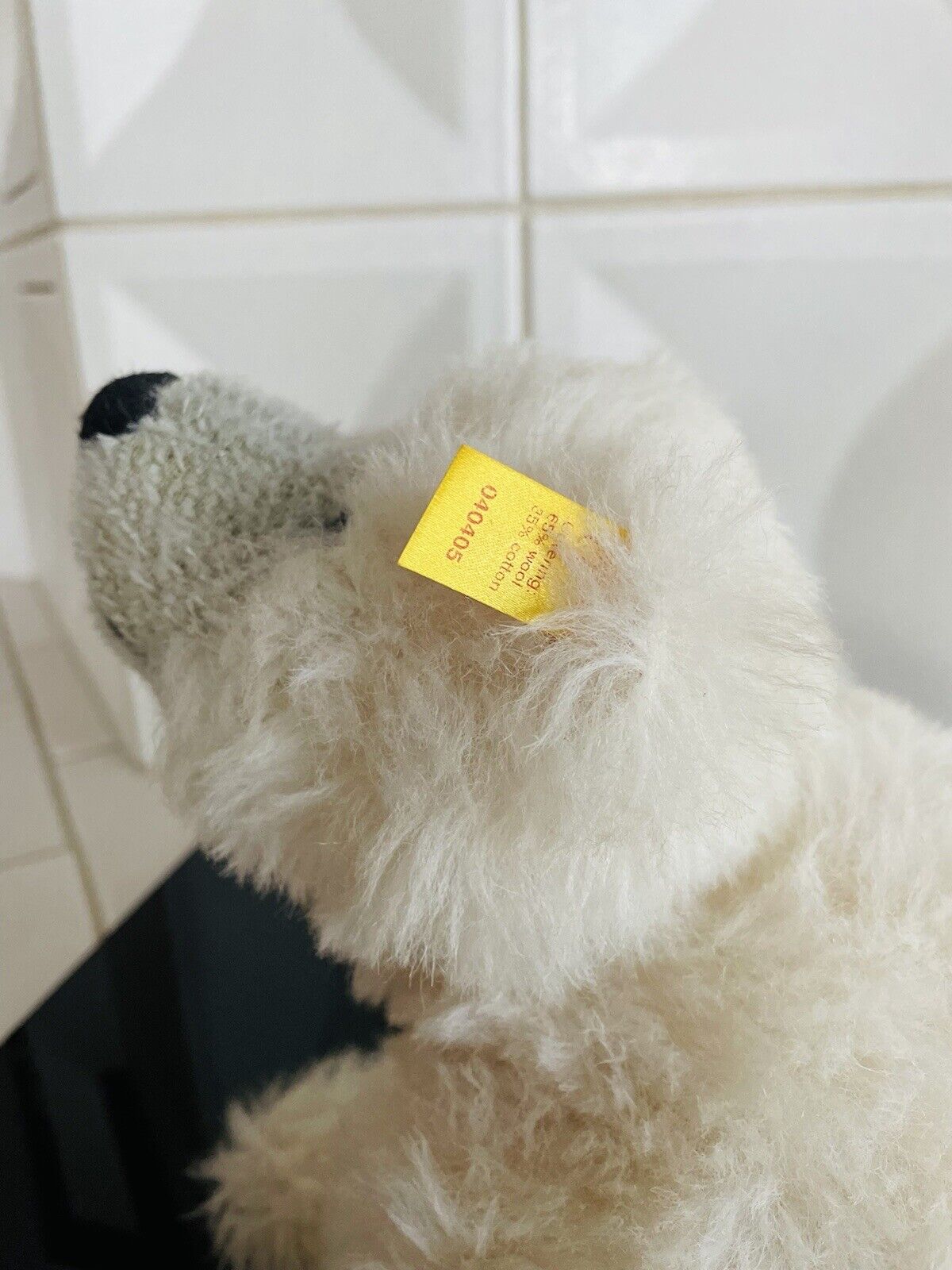 Steiff Original Rico Eisbär Plüsch inkl. Brustschild, Fahne und Knopf 040405