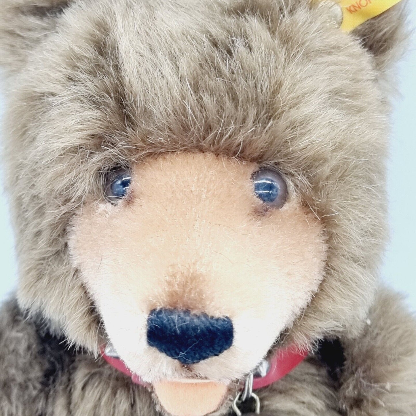 Steiff 0175/29 Teddybär Baby Replica 1930 mit Etikett Knopf Fahne rotes Halsband