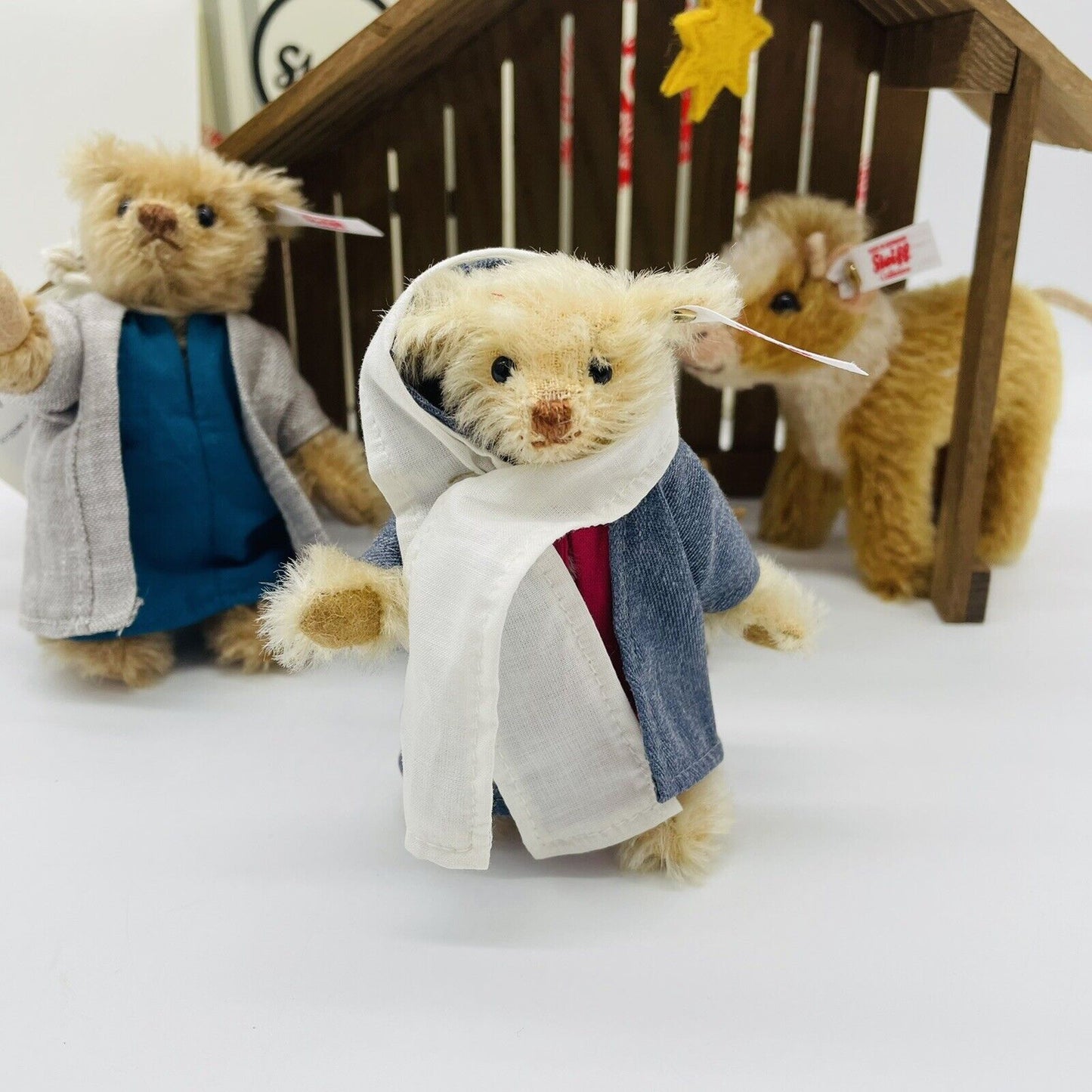 Steiff Krippenset 4-tlg. 007279 limitiert 1225 aus 2022 Mohair