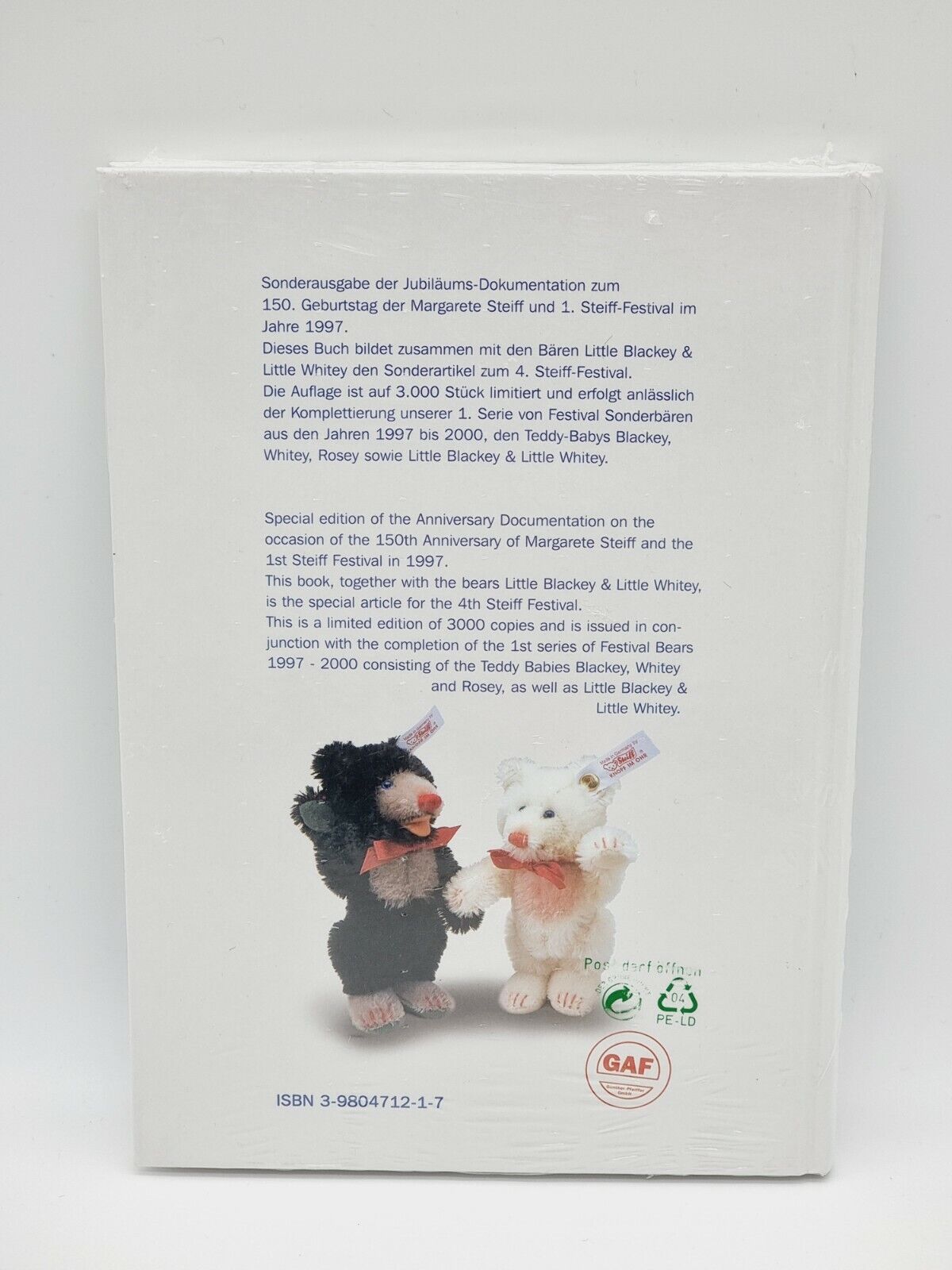 Nr. 00001 - Steiff Little Blackey & Whitey 16 & 14 cm 655500 4. Festival 2000