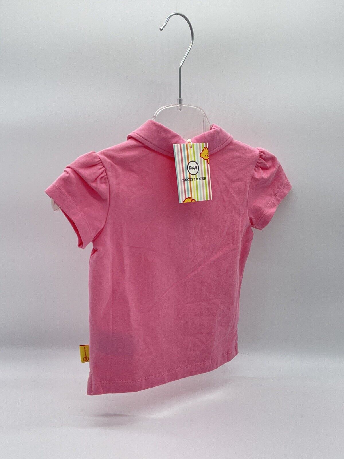 Steiff Poloshirt kurzarm Gr. 68 mit Teddybären- Aufdruck Mädchen Teddybär