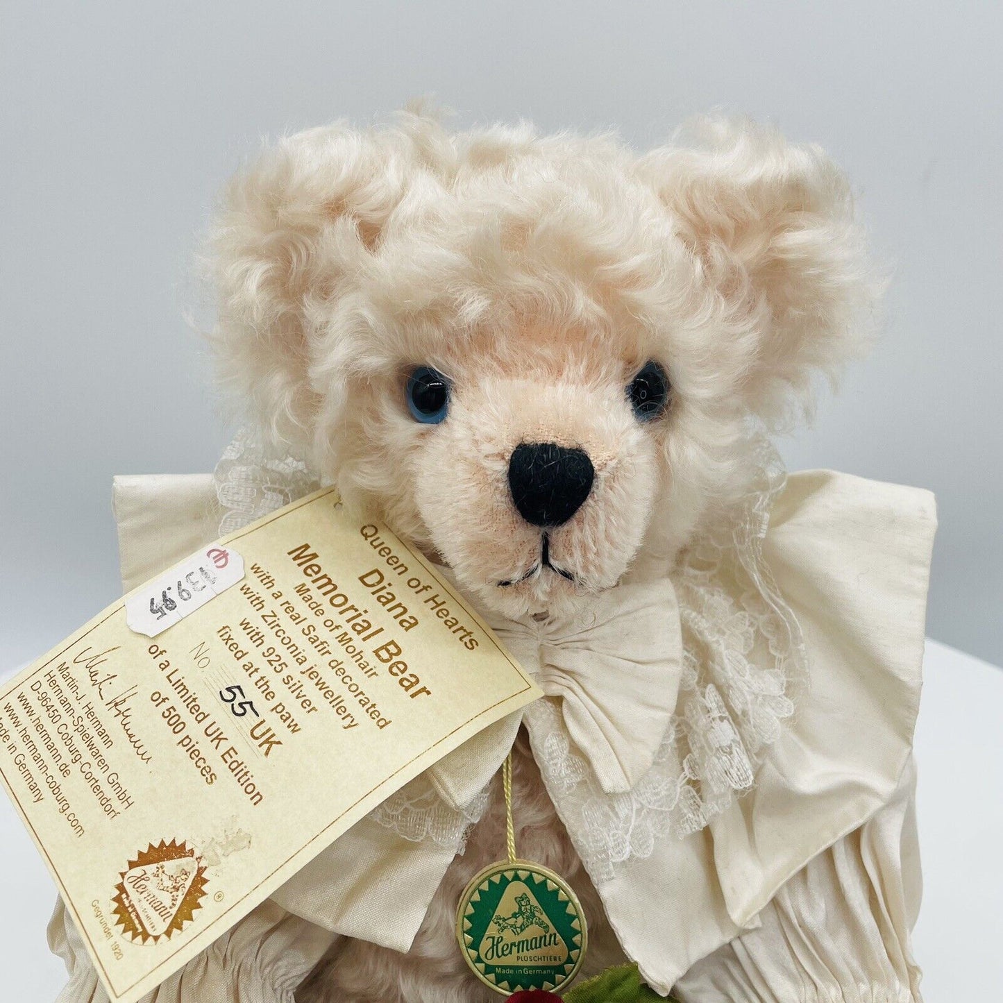Hermann Coburg Teddybär Prinzessin Diana Memorial UK mit Swarovski