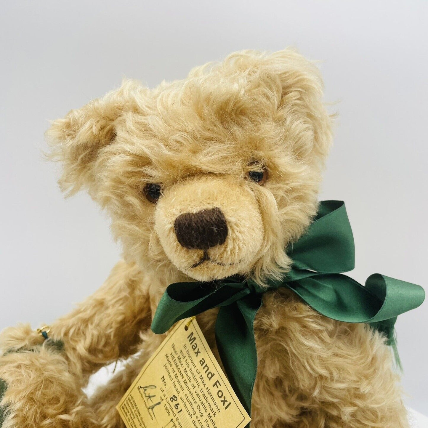 Hermann Coburg Teddybär Max and Foxl limitiert 1500 blondes Mohair