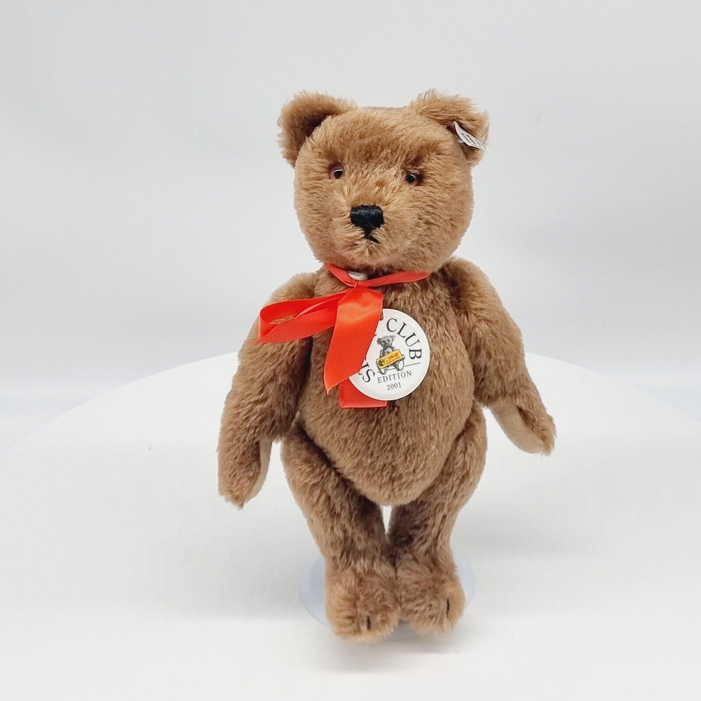 Steiff 420245 Edition 2001 Teddybär 35 cm mit Schleife und Porzellan-Marke