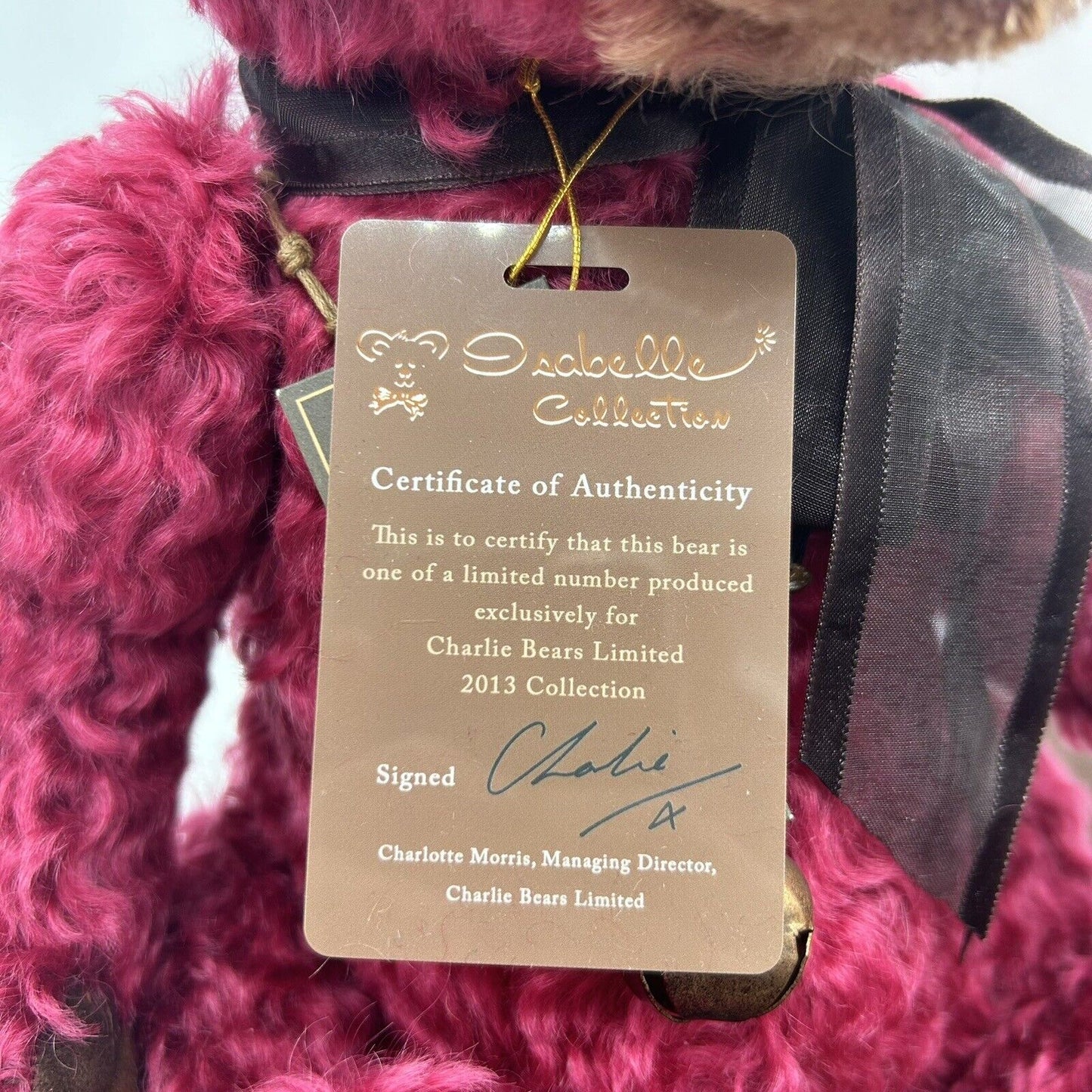 Charlie Bears SJ5271 Teddybär Jellybean Isabelle Collection limitiert 400