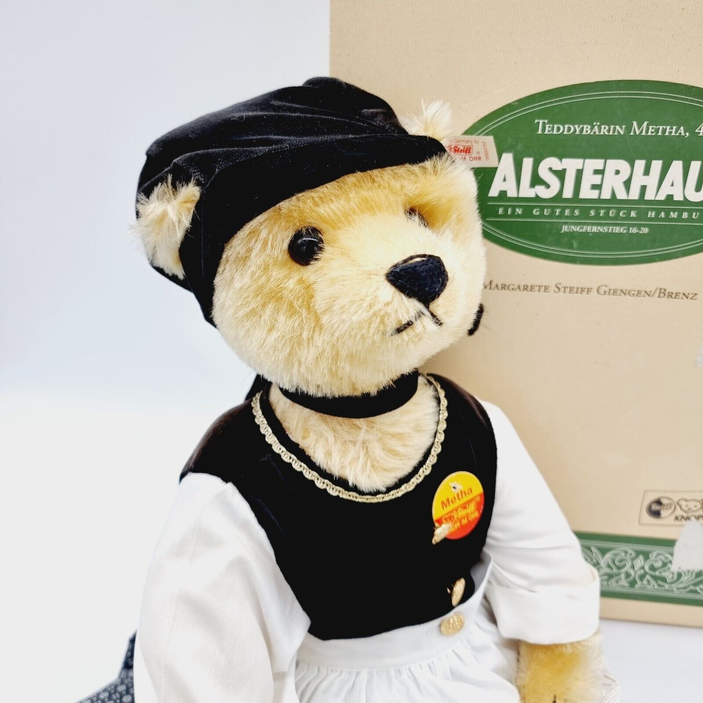Steiff Teddybär Metha Fischerin 655210 Alsterhaus 42 cm 1996 limitiert 1500