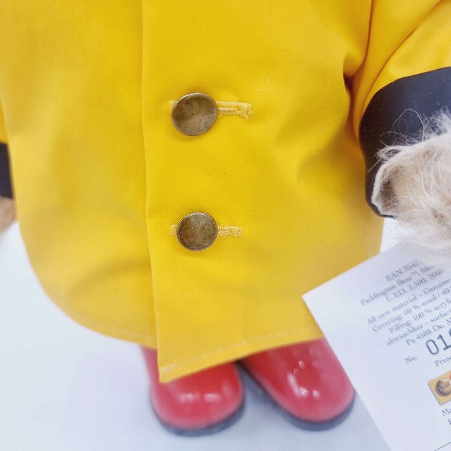 Steiff 354311 Teddybär Paddington mit Regenmantel limitiert 2500 aus 2005