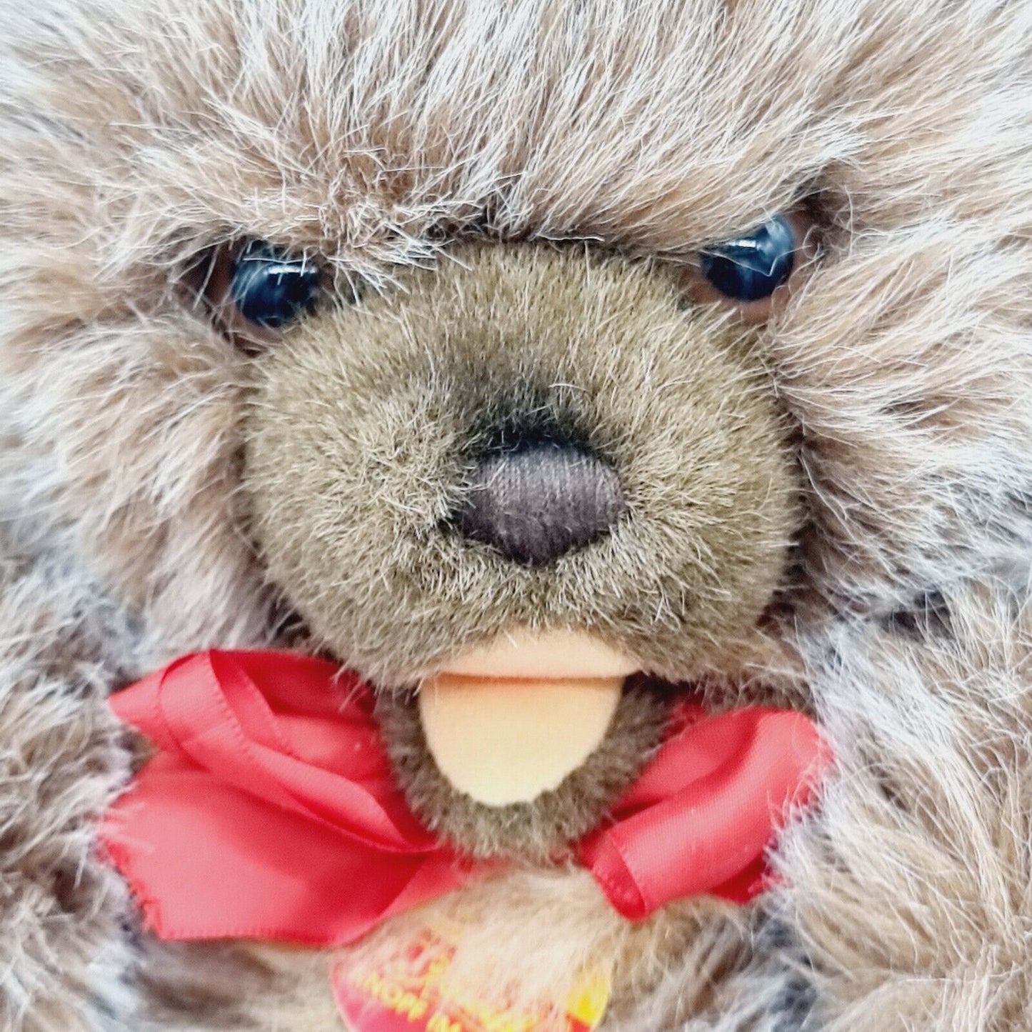 Steiff Teddybär Zotty 018107 30 cm grau-braun mit roter Schleife