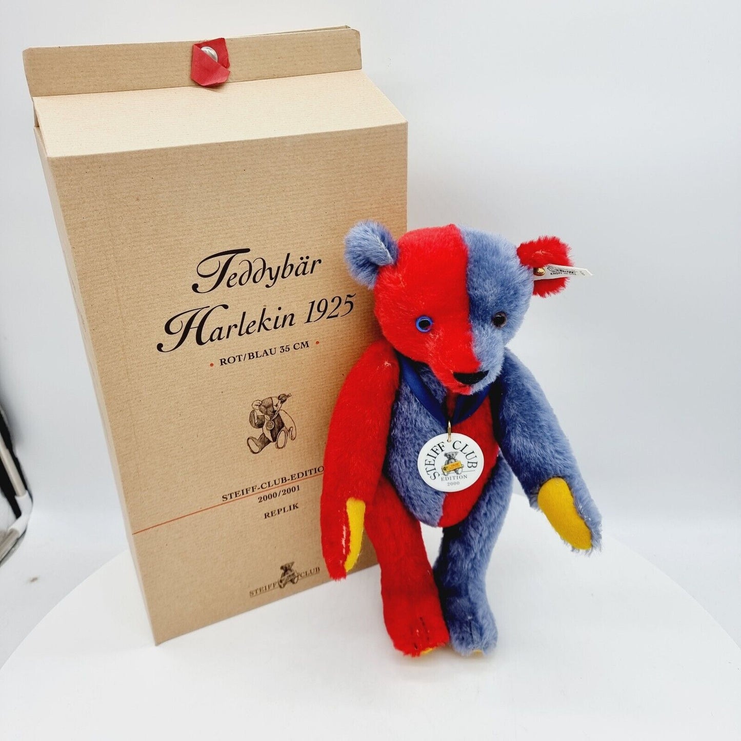 Steiff 420214 Teddybär Harlekin 35 cm Replika 1925 Club Edition 2000 / 2001