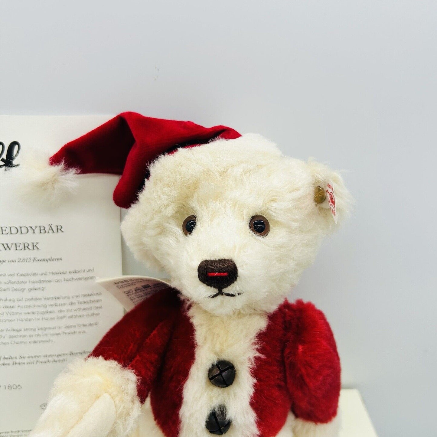 Steiff 035333 Weihnachtsteddybär limitiert 2012 aus 2012 27 cm Mohair