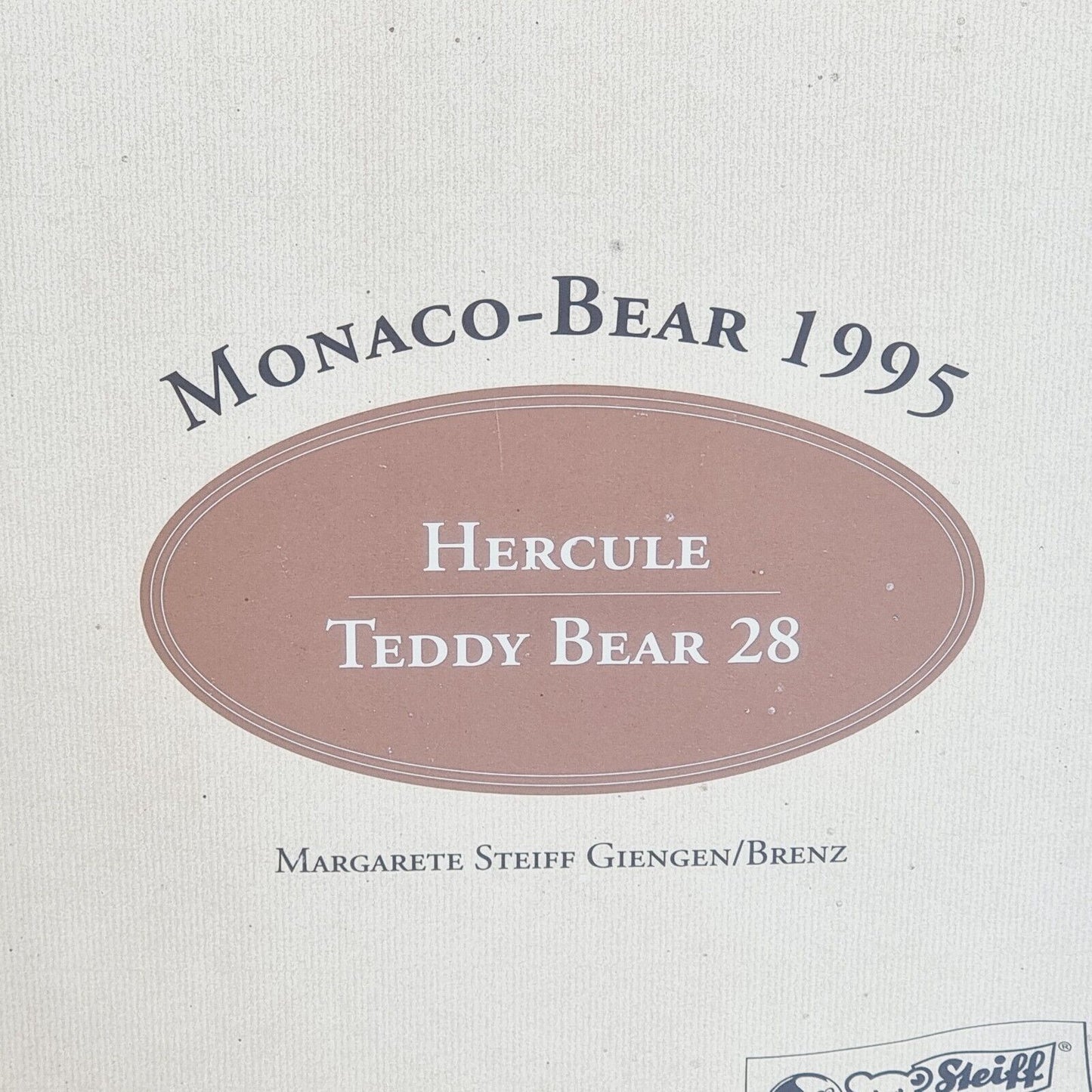 Steiff 999079 Teddybär Hercule Monaco limitiert 3000 aus 1995 28cm Mohair